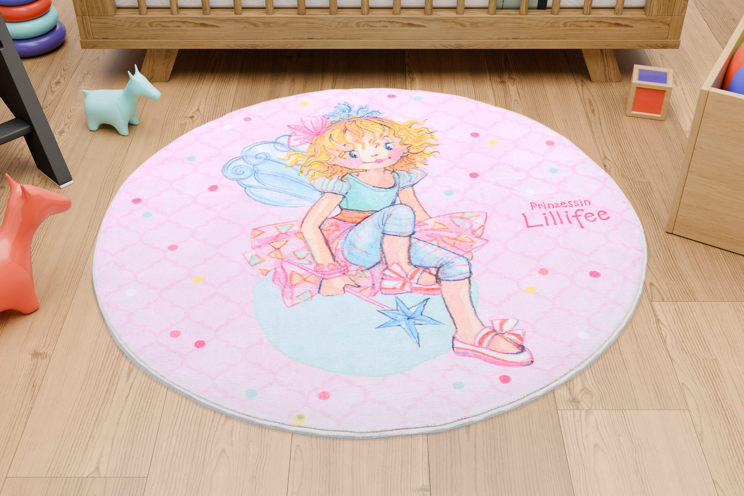 Prinzessin Lillifee Kinderteppich Prinzessin Lillifee soft rosa rund, rund, Höhe: 10 mm