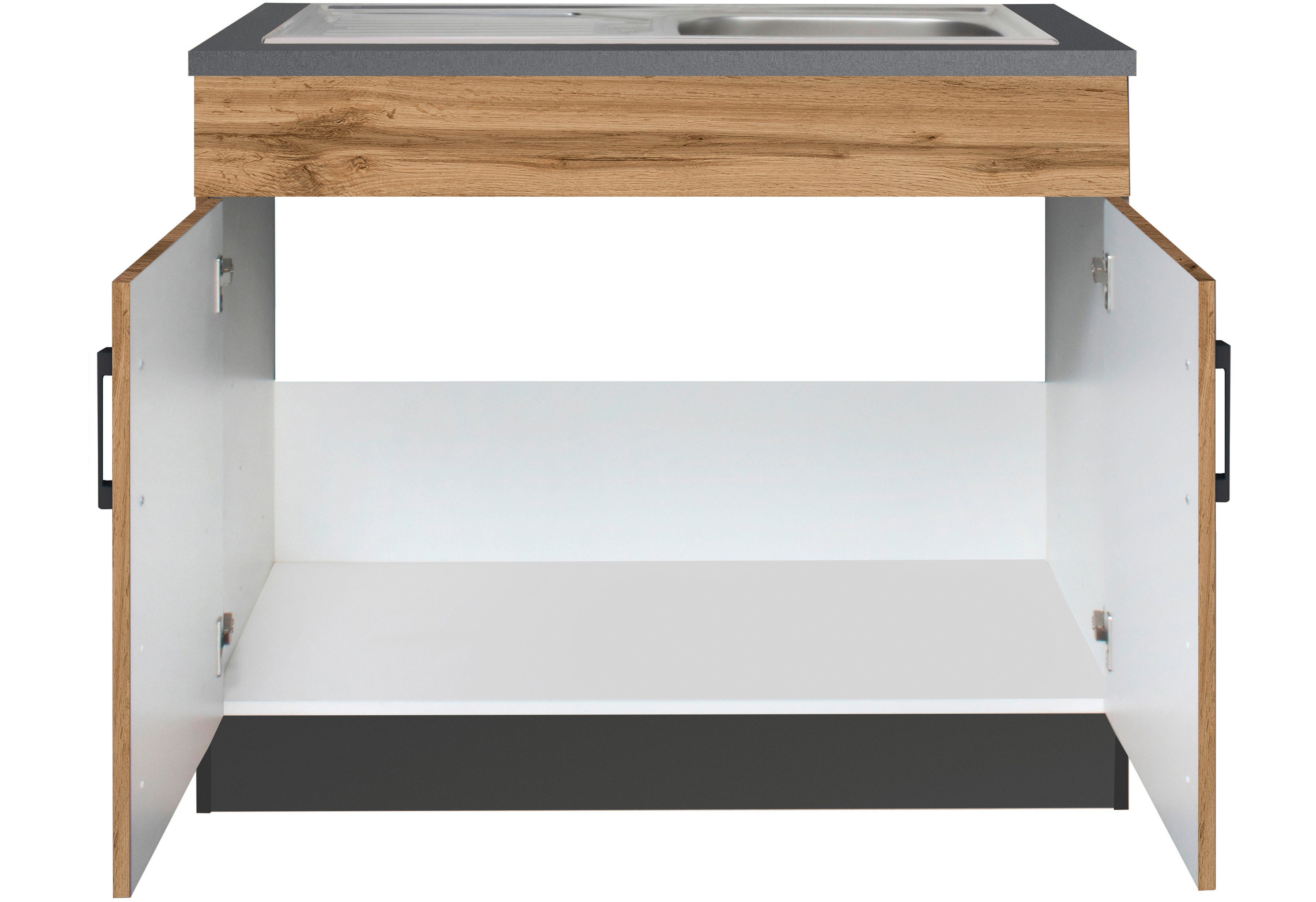 KOCHSTATION Spülenschrank KS-Toronto, Breite 100 cm – Bild 4 von 5