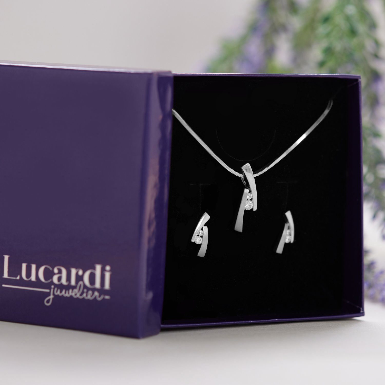 LUCARDI Schmuckset Set - 925 Silber - Silber - Zirkonia - Damen – Bild 4 von 5