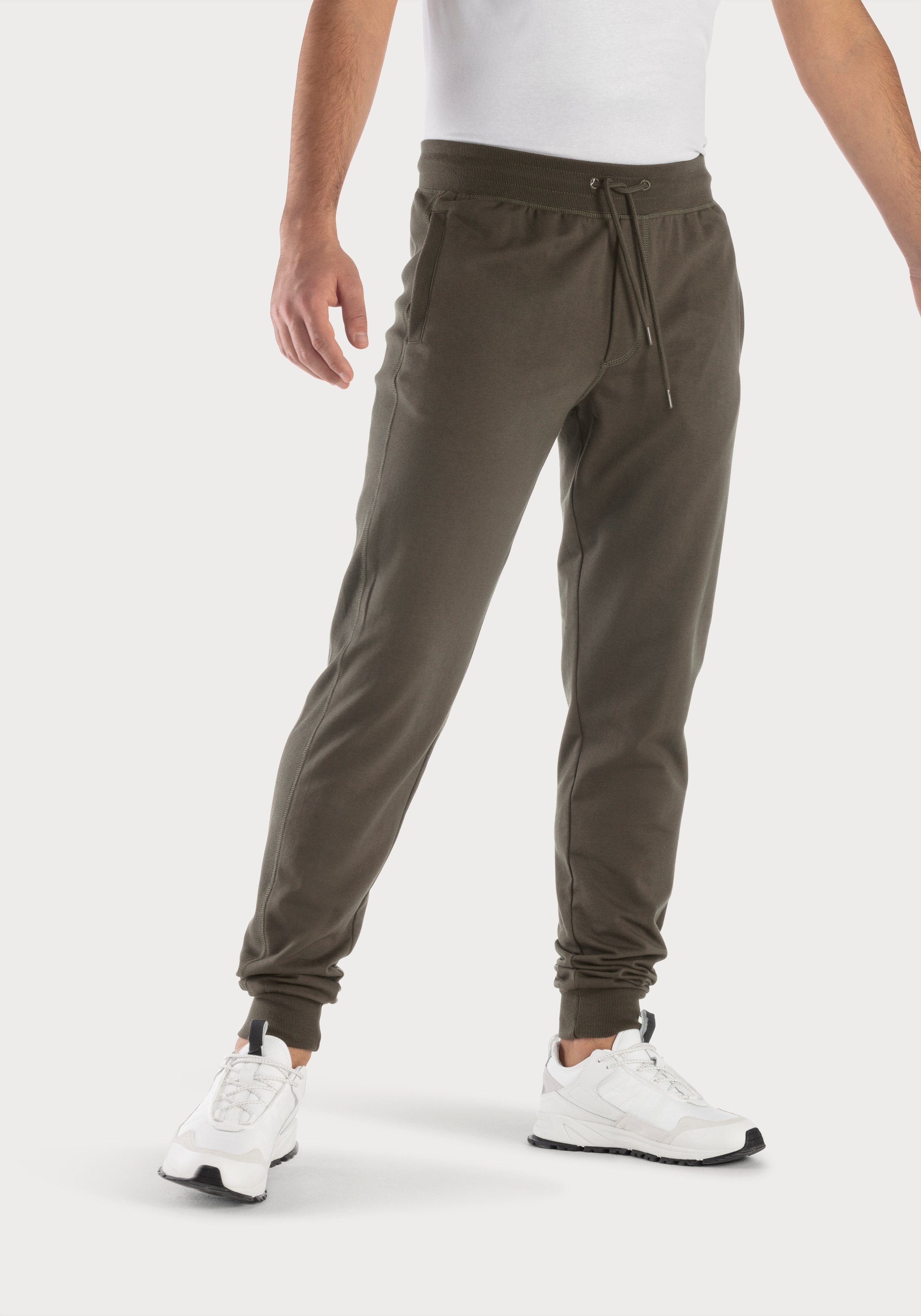 Sweathose s.Oliver mit seitlichen Rippeneinsatz khaki