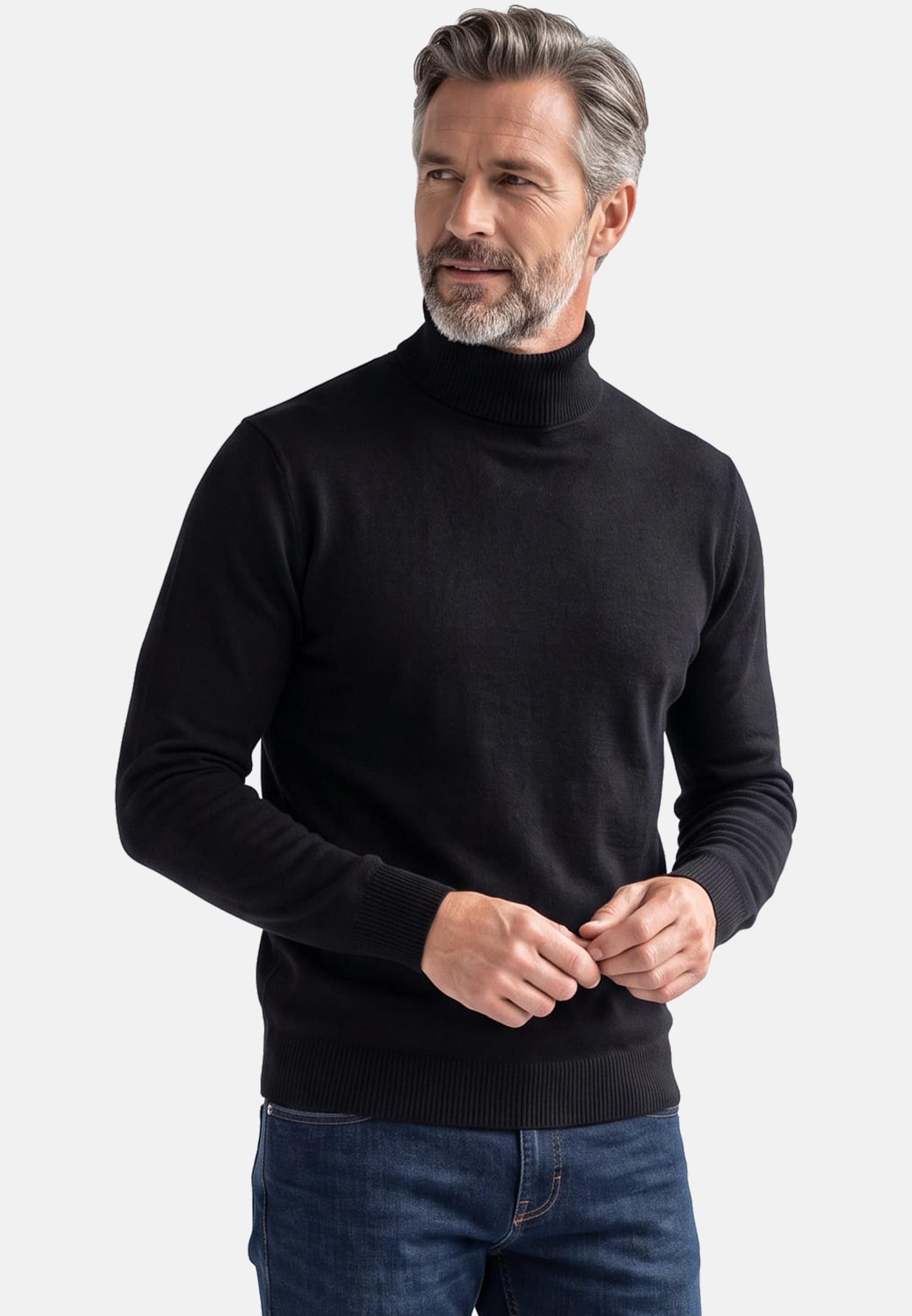 Redmond Rollkragenshirt Basic (1-tlg) Rollkragenshirt - Baumwolle - Atmungsaktiv - Natürliches Material
