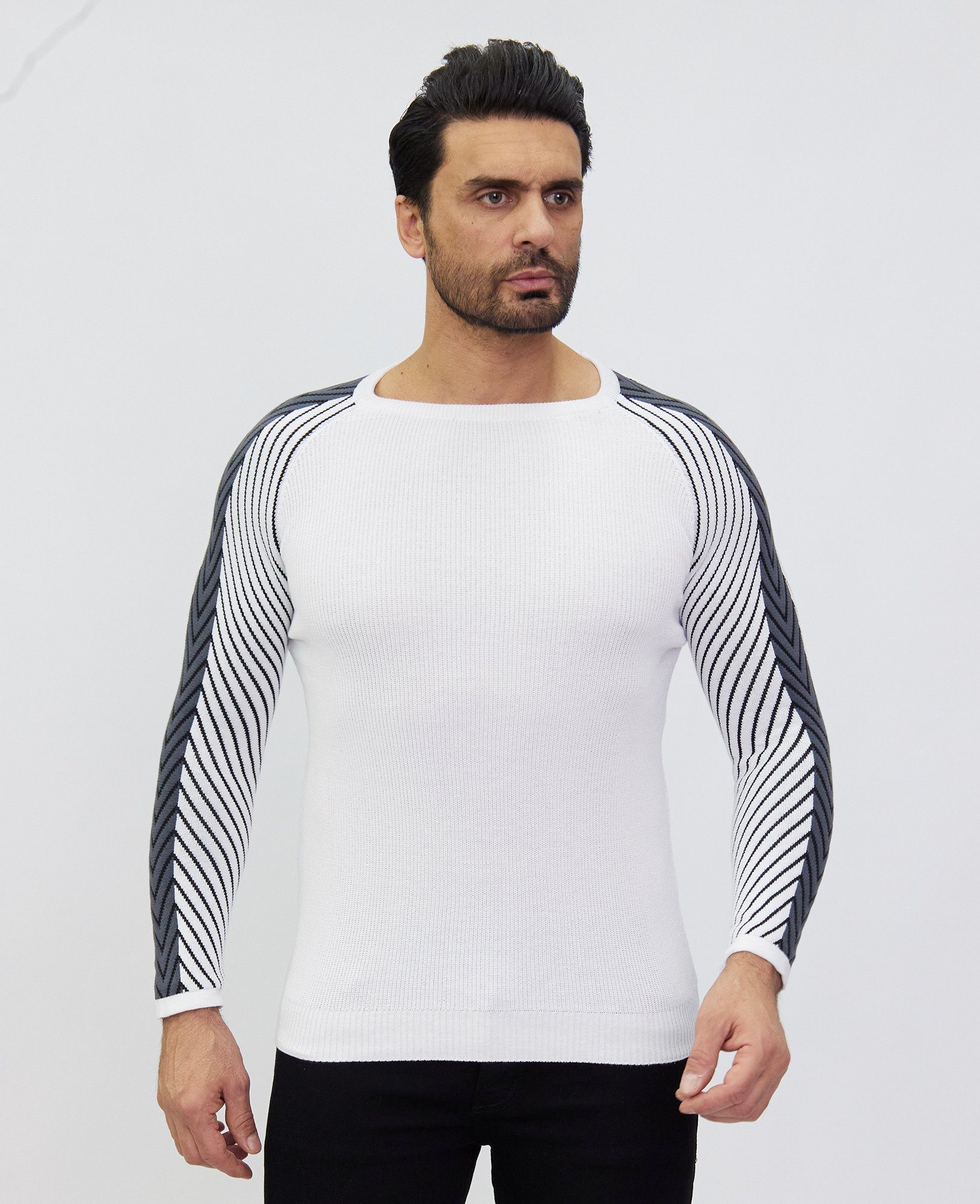 Denim Distriqt Strickpullover Extravaganter Feinstrick mit günstig online kaufen