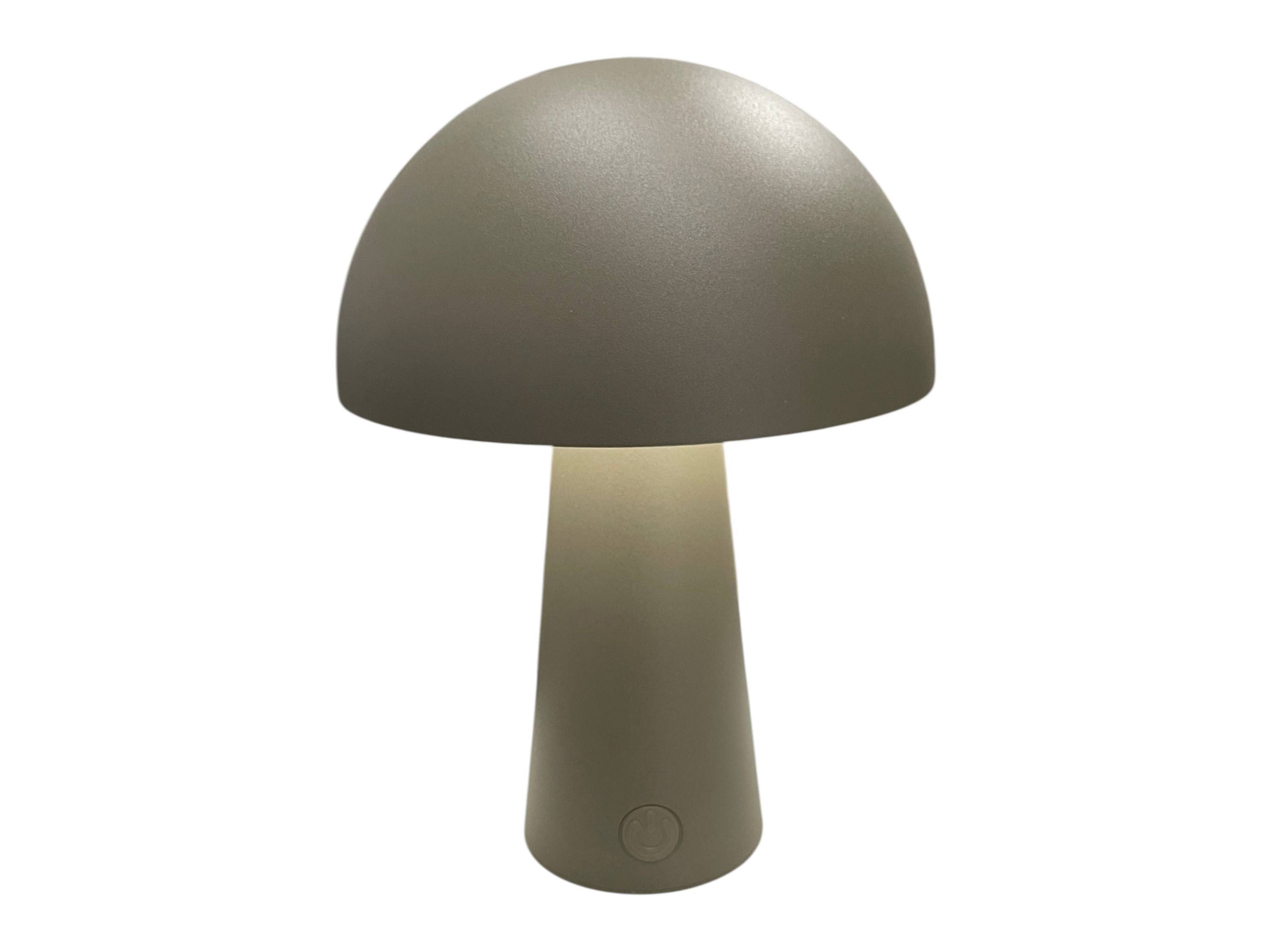 Coen Bakker Deco BV LED Tischleuchte Portable Light, Dimmfunktion, LED, warmweiß, kaltweiß, neutralweiß, außen USB touch Pilz 3 Lichtfarben dimmbar taupe