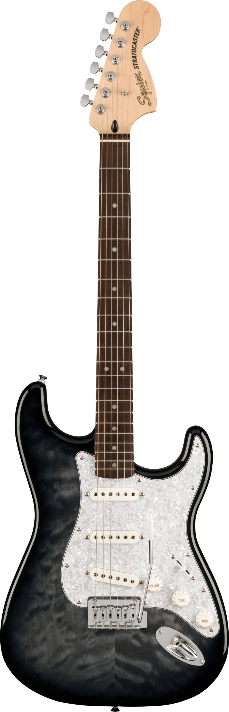 Squier E-Gitarre Fender Squier Affinity Stratocaster QMT IL BB