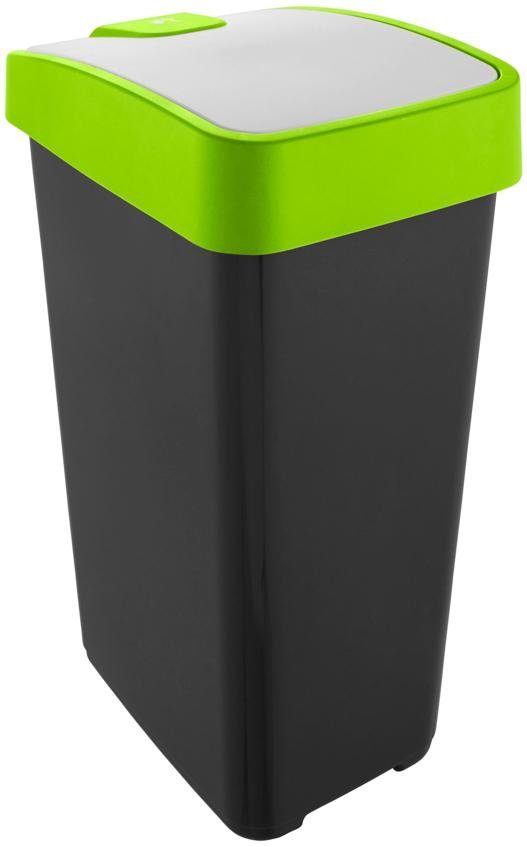 keeeper Mülleimer magne, Abfallbehälter mit Flip-Deckel, 40 x 30 x 61,5 cm, 45 l, komfortabler Soft-Touch-Point, Made in Europe