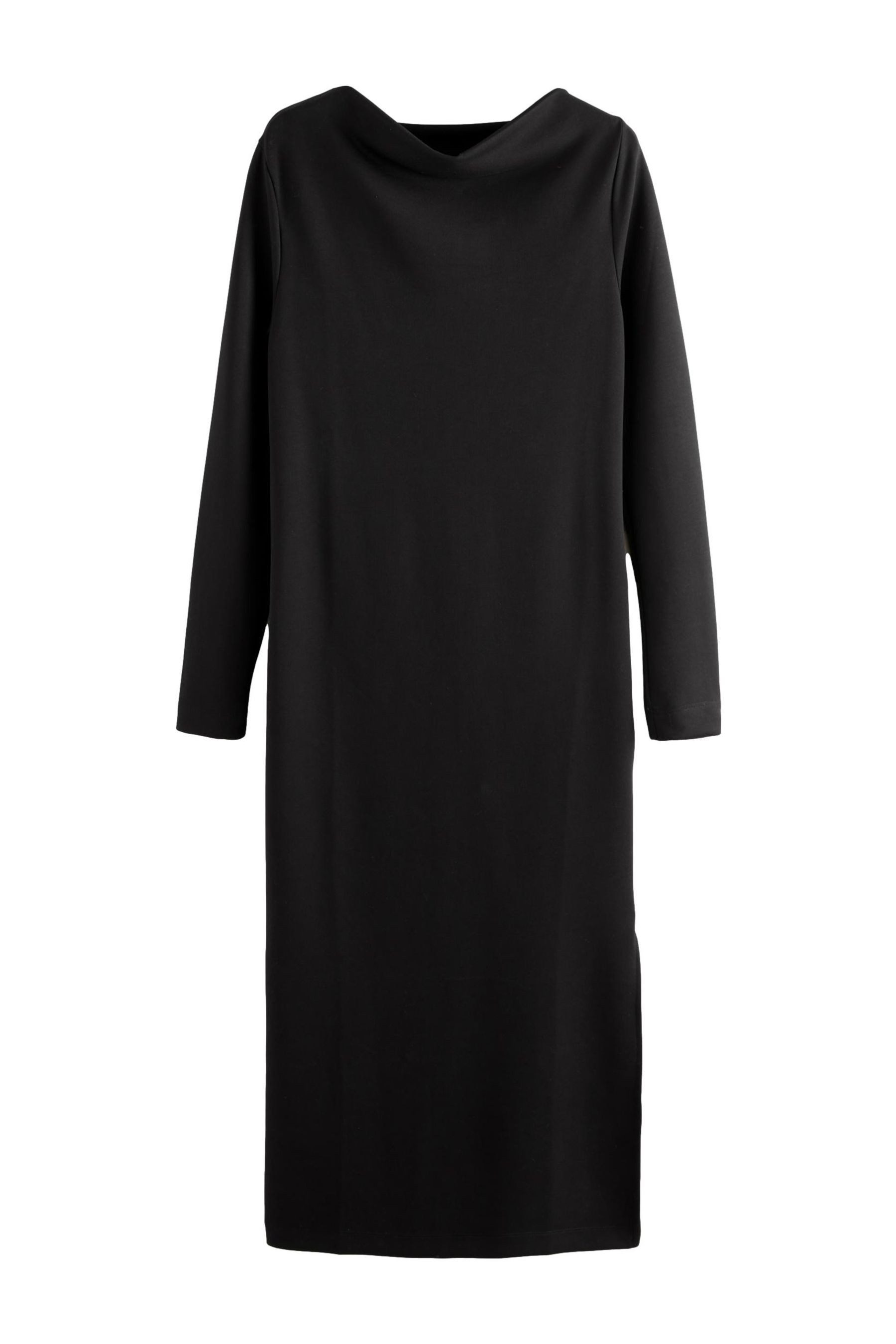 Next Maxikleid Langärmeliges, fließendes Kleid, U-Boot-Ausschnitt günstig online kaufen