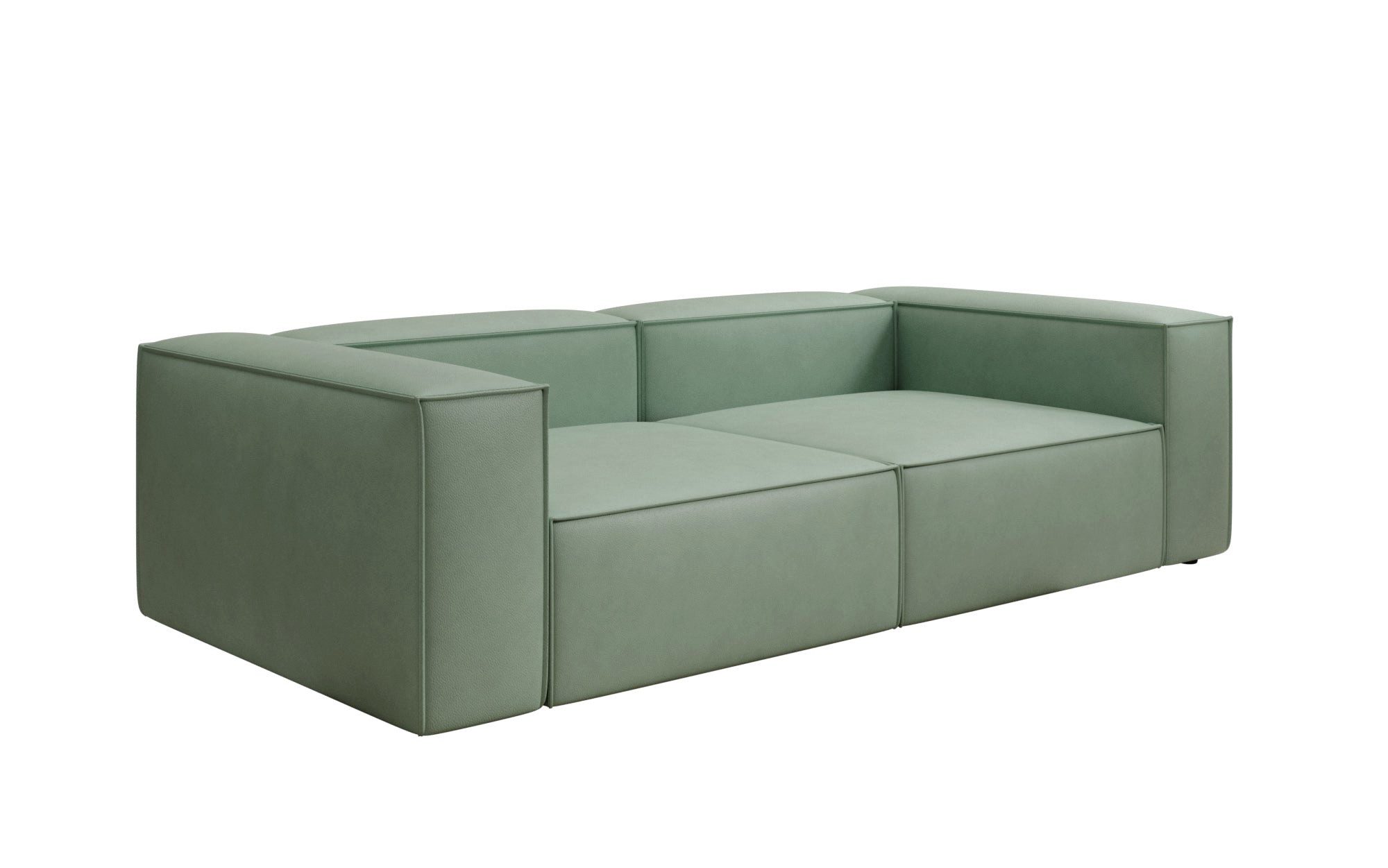 Luxusbetten24 Sofa Designer Sofa Lesley 3 Sitzer, mit Bezug aus Echtleder