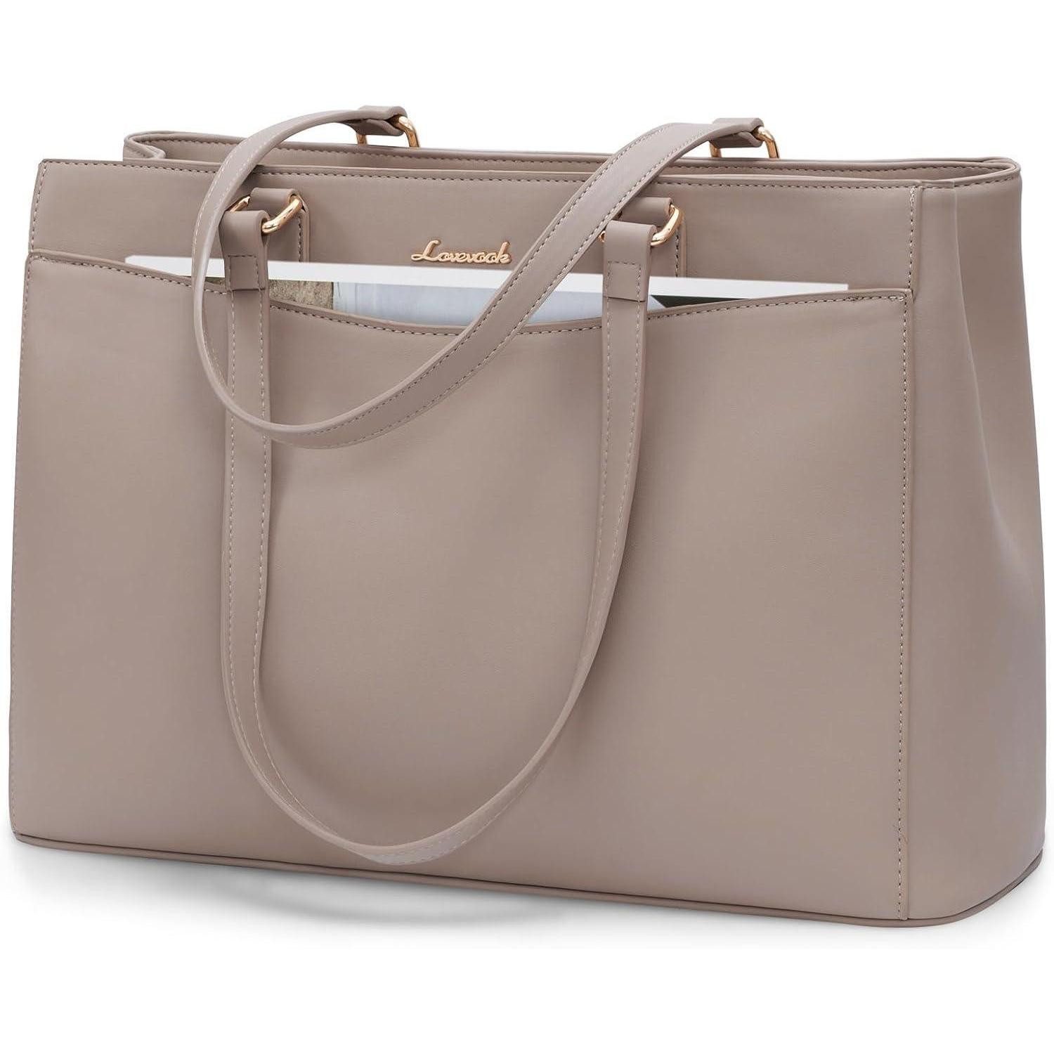 LuxusKollektion Laptoptasche Laptoptasche Damen Aktentasche Shopper Nackte Farbe 15,6 Zoll