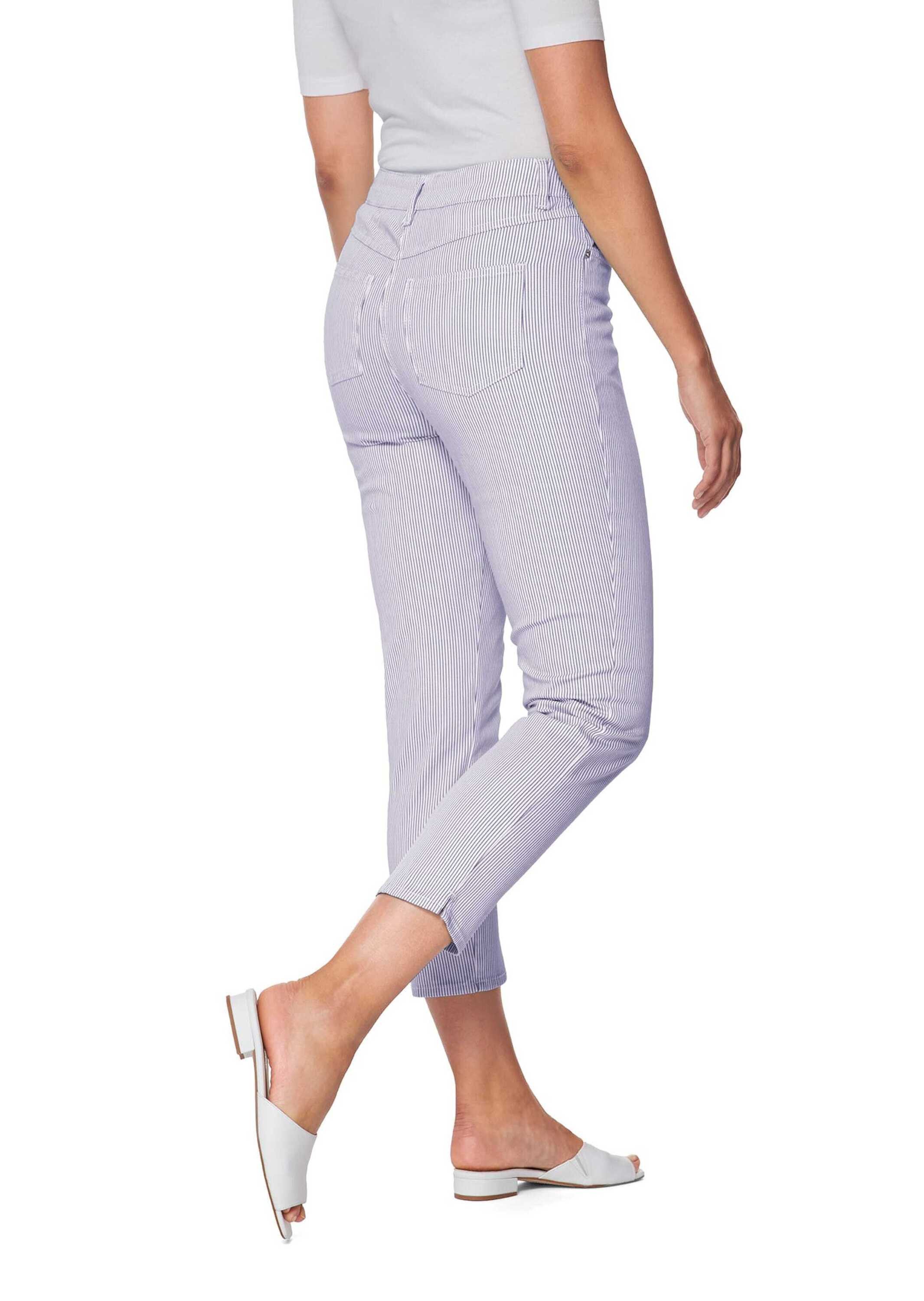 MADELEINE Gerade Jeans Fein gestreifte Jeans