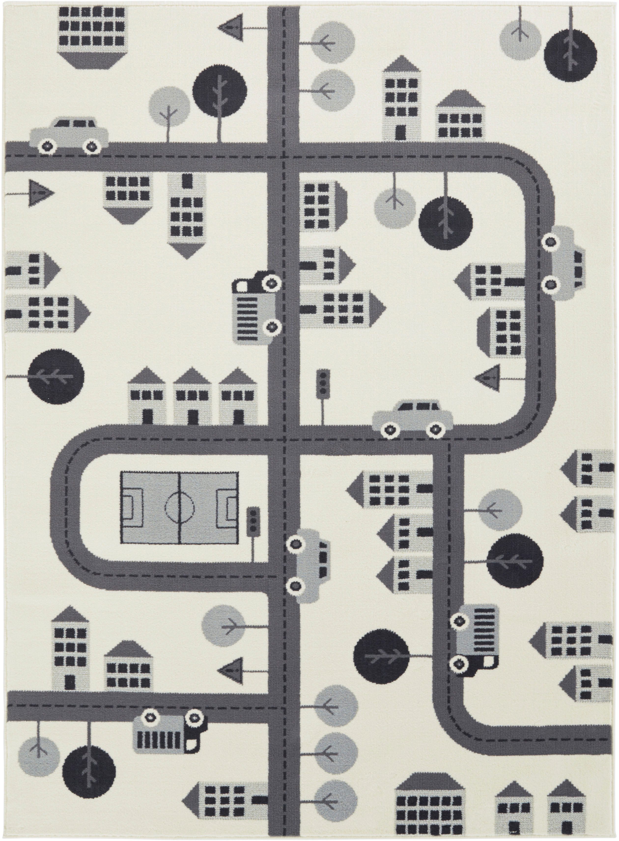 HANSE Home Kinderteppich "Town" rechteckig 0,9 mm Höhe Kurzflor, Kindertepp günstig online kaufen