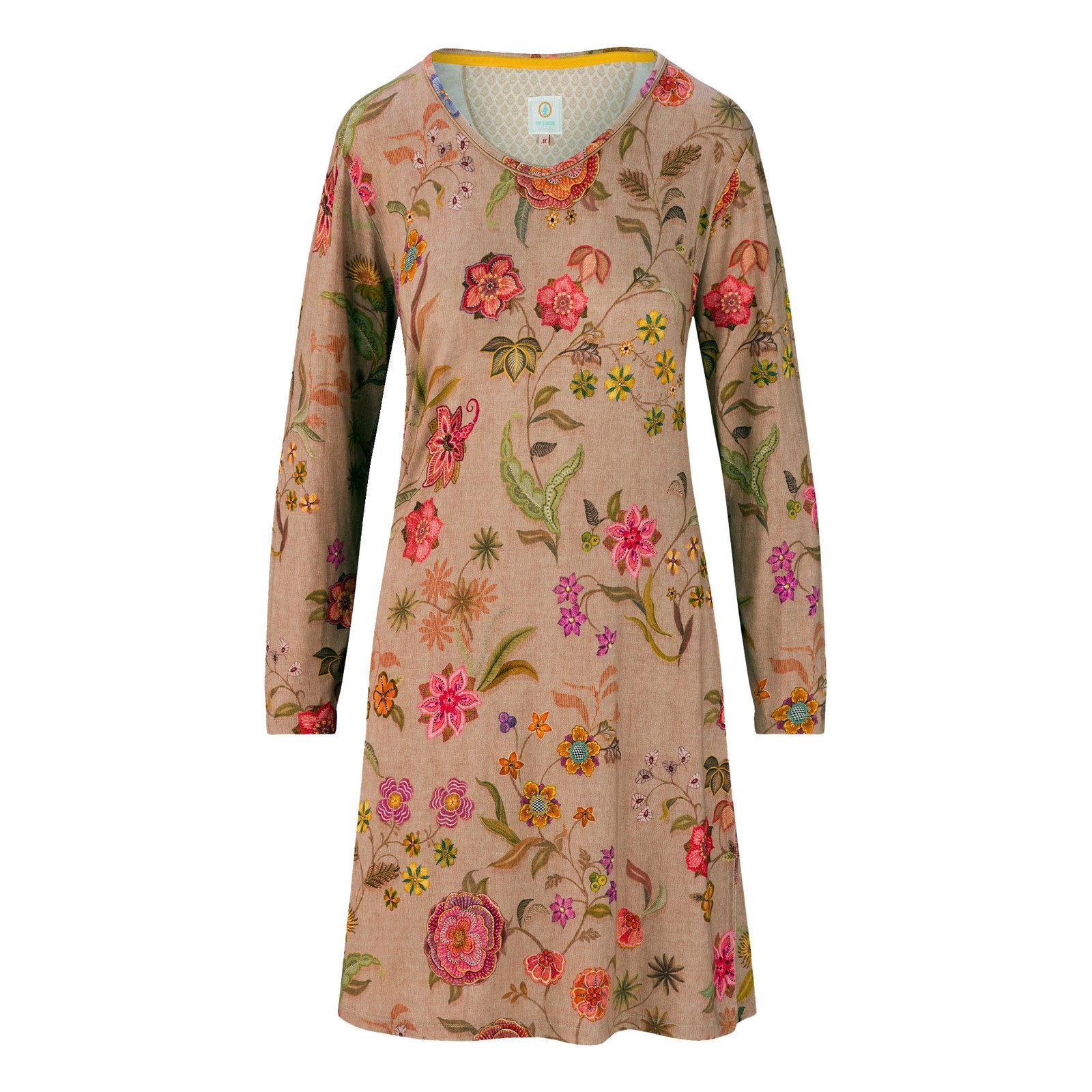 PiP Studio Nachthemd Dana Long Sleeve Nightdress Flower mit floralem Muster