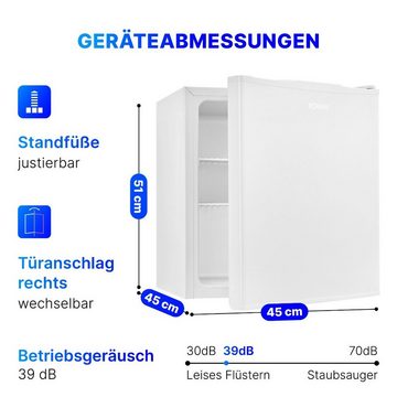 BOMANN Kühlschrank KB 7346, 51 cm hoch, 45 cm breit, Mini Kühlschrank 42 Liter, Kühlbox klein und leise