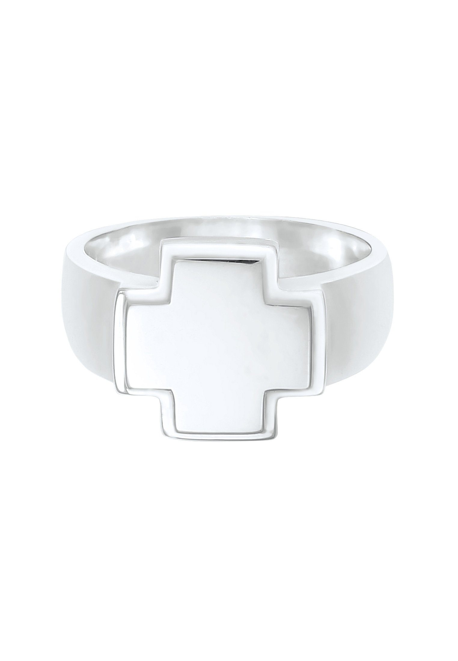 Silberring Herren Bandring Kreuz 925 Kuzzoi Siegelring Silber