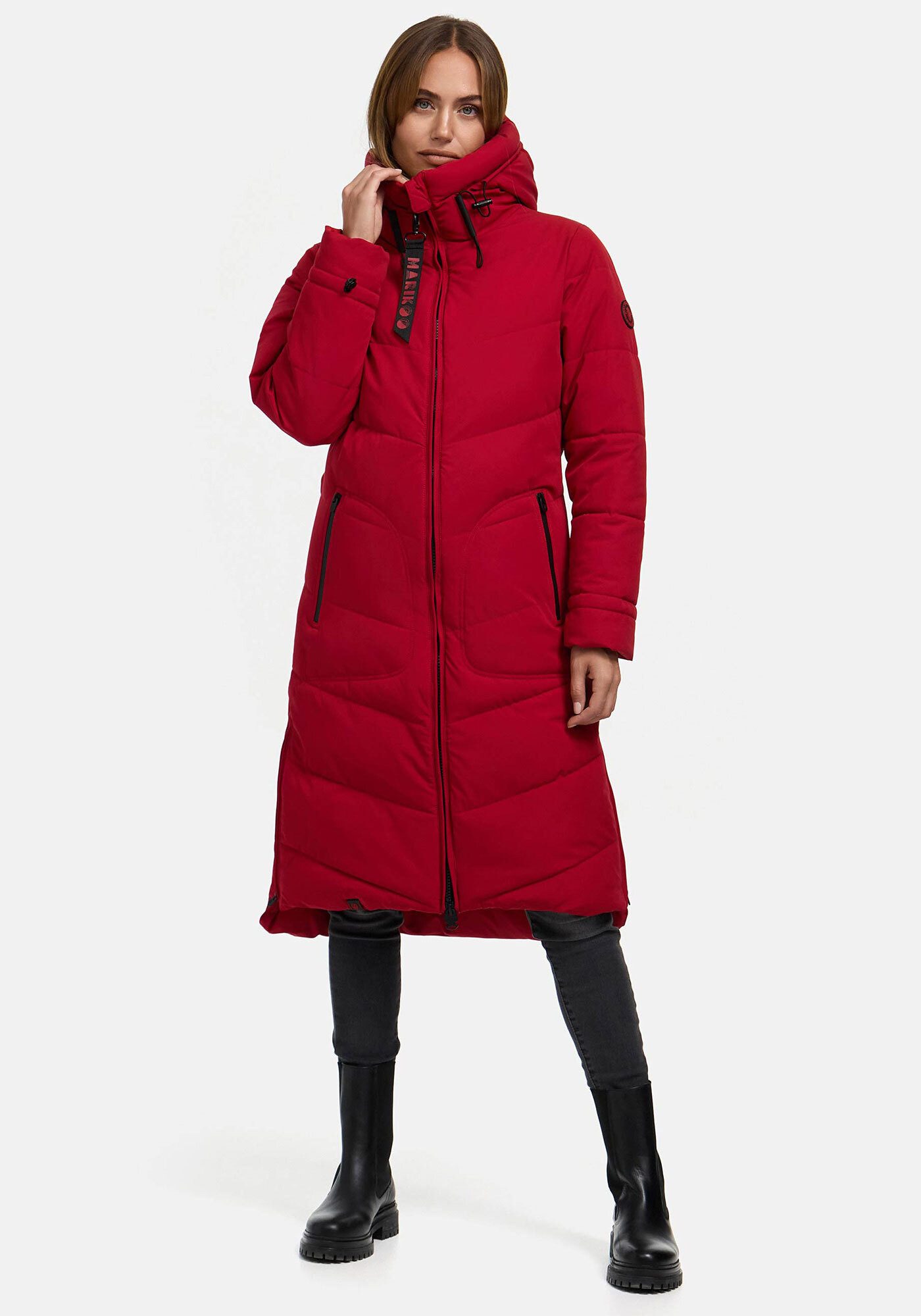 Marikoo Winterjacke Benikoo langer Winter Mantel gesteppt