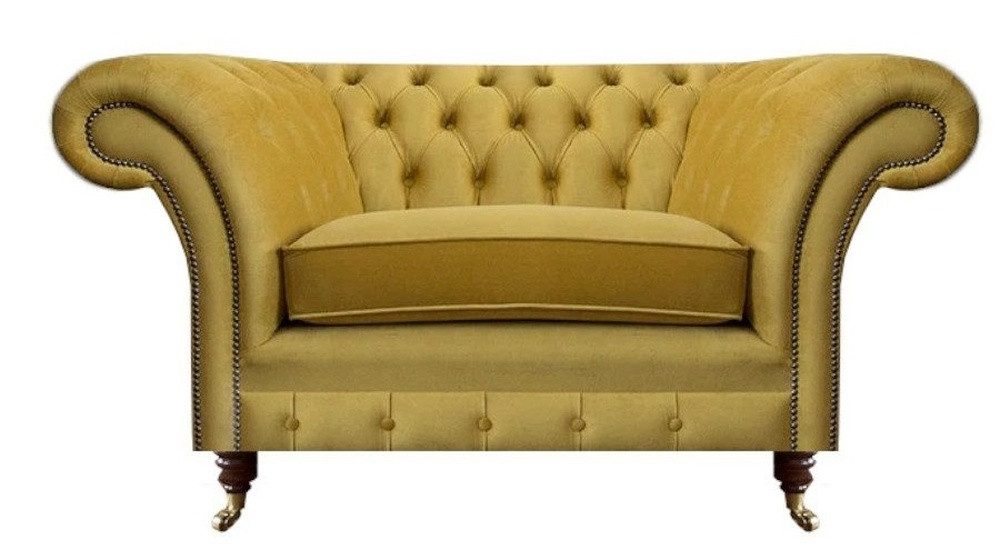 Xlmoebel Loungesessel Luxuriöser Textil-Chesterfield-Sessel für das Wohnzimmer. (1-St., Sessel), Hergestellt in Europa