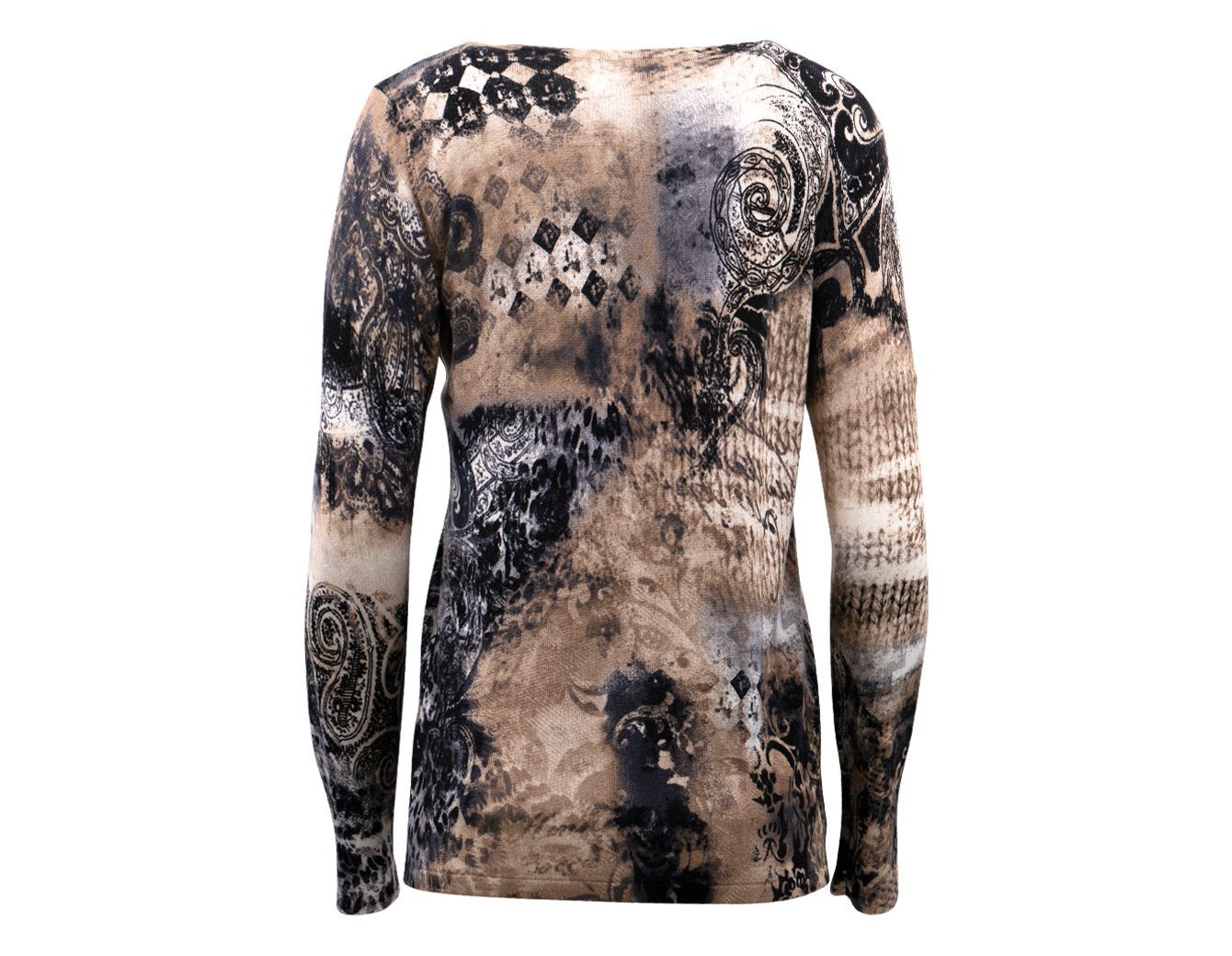 Passioni 2-in-1-Strickjacke Twinset mit Paisley Patch Print – Bild 3 von 5