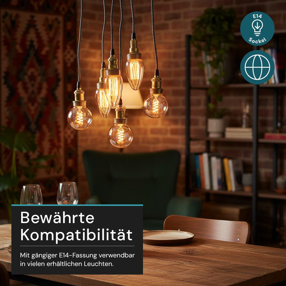 LUXULA LED-Leuchtmittel LUXULA LED-Leuchtmittel E14 3 W 1800 K Warmweiß, E14, Warmweiß – Bild 4 von 5