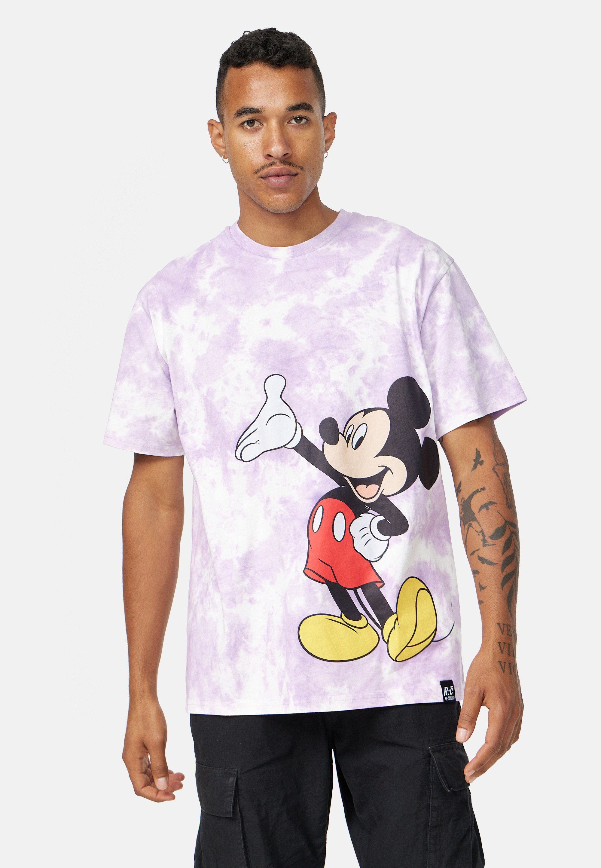 Recovered T-Shirt Disney Hand Up Mickey GOTS zertifizierte Bio-Baumwolle