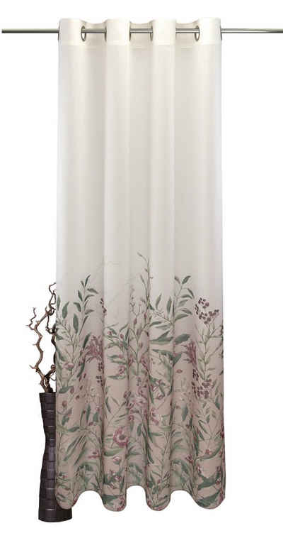 Vorhang Grazia, VHG, Ösen (1 St), halbtransparent, Polyester, Digitaldruck mit Farbverlauf, Breite 145 cm, Aquarellmotive