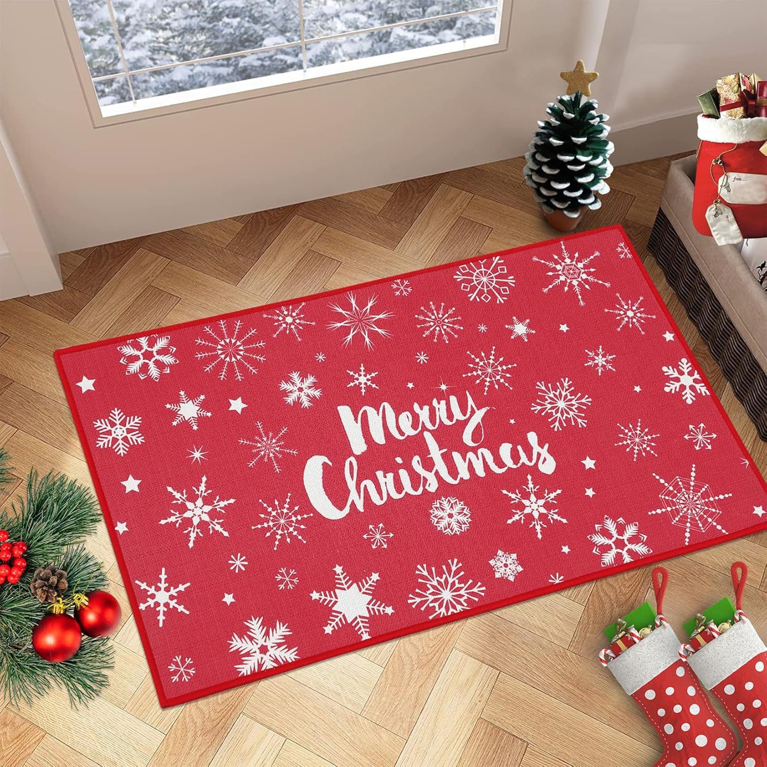 GarveeMore Fußmatte Weihnachten,Weihnachtsfussmatte Außen-/Innenbereich,100 günstig online kaufen