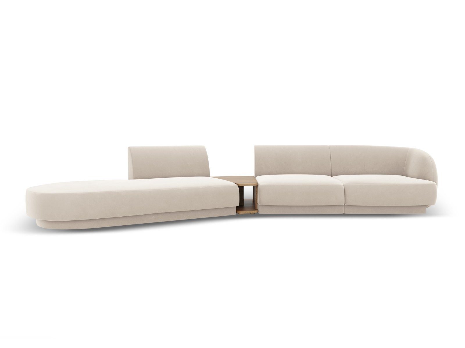 Micadoni Sofa Miley, modular 4-Sitzer mit 1 Armlehne