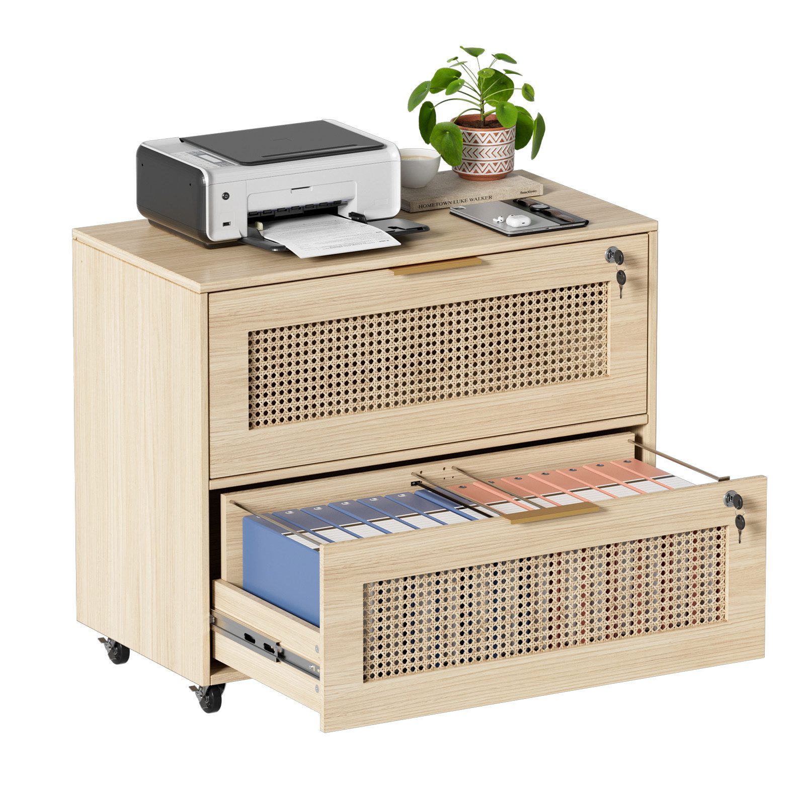 TWSOUL Aktenschrank Rollcontainer verstellbarem Büroschrank Schubladen günstig online kaufen