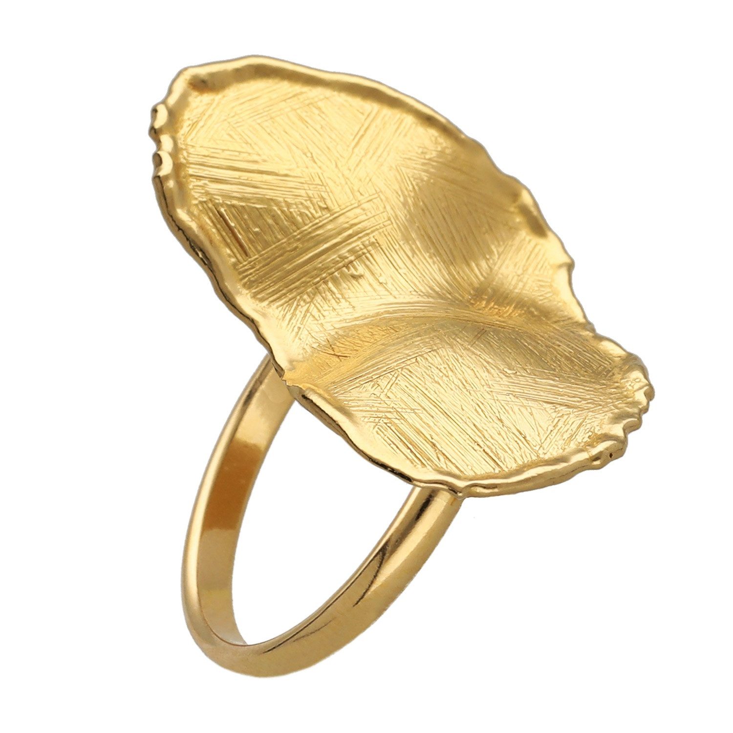 Victoria Cruz Silberring DamenNew York Goldfarben Oval günstig online kaufen