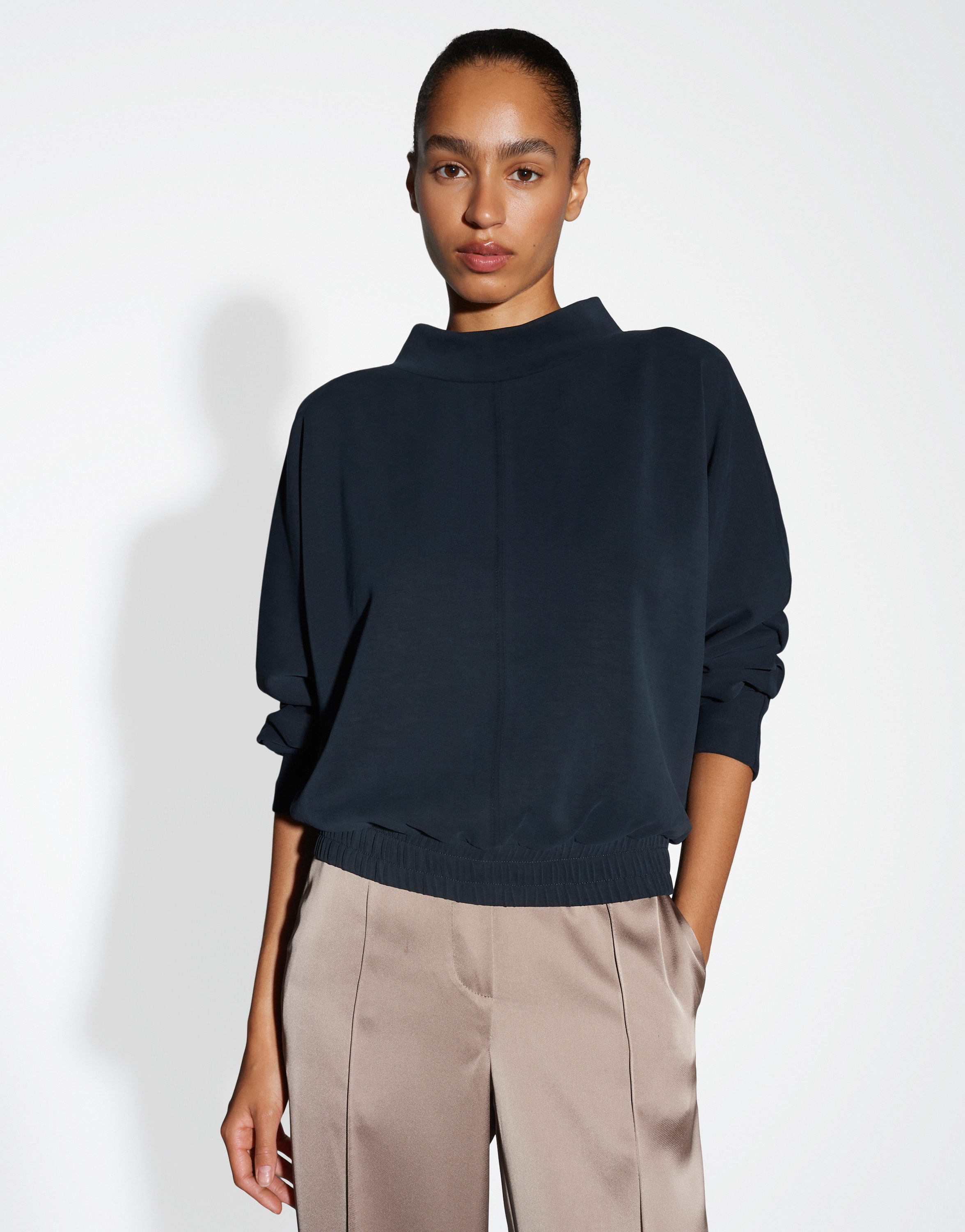 OPUS Sweatshirt GULITTA Loose mit samtiger Oberfläche günstig online kaufen