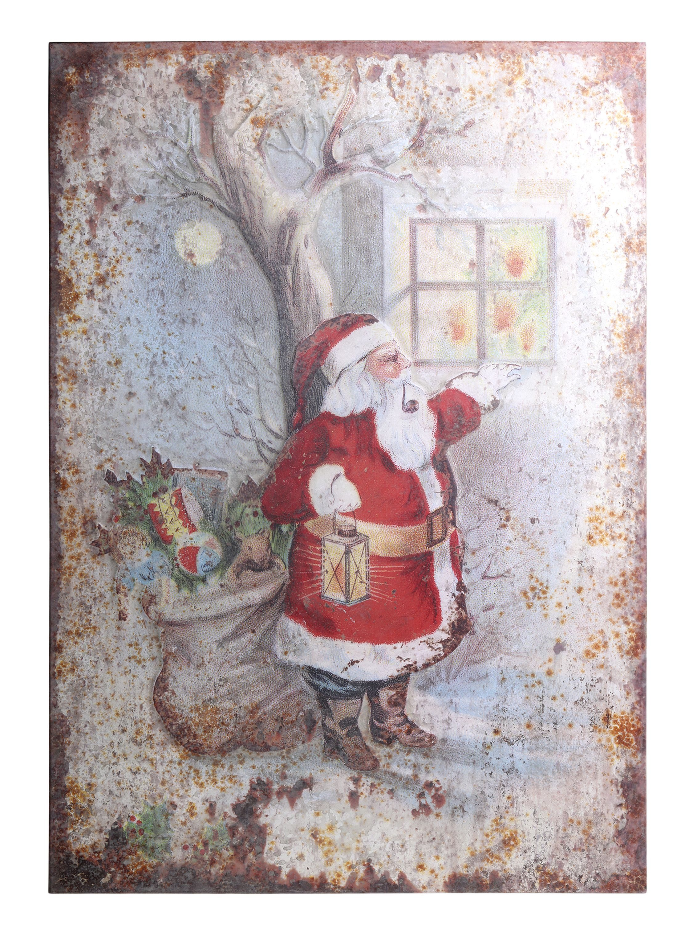 Chic Antique Wandbild Chic Antique - Wandschild Metallschild Weihnachten Weihnachtsdeko