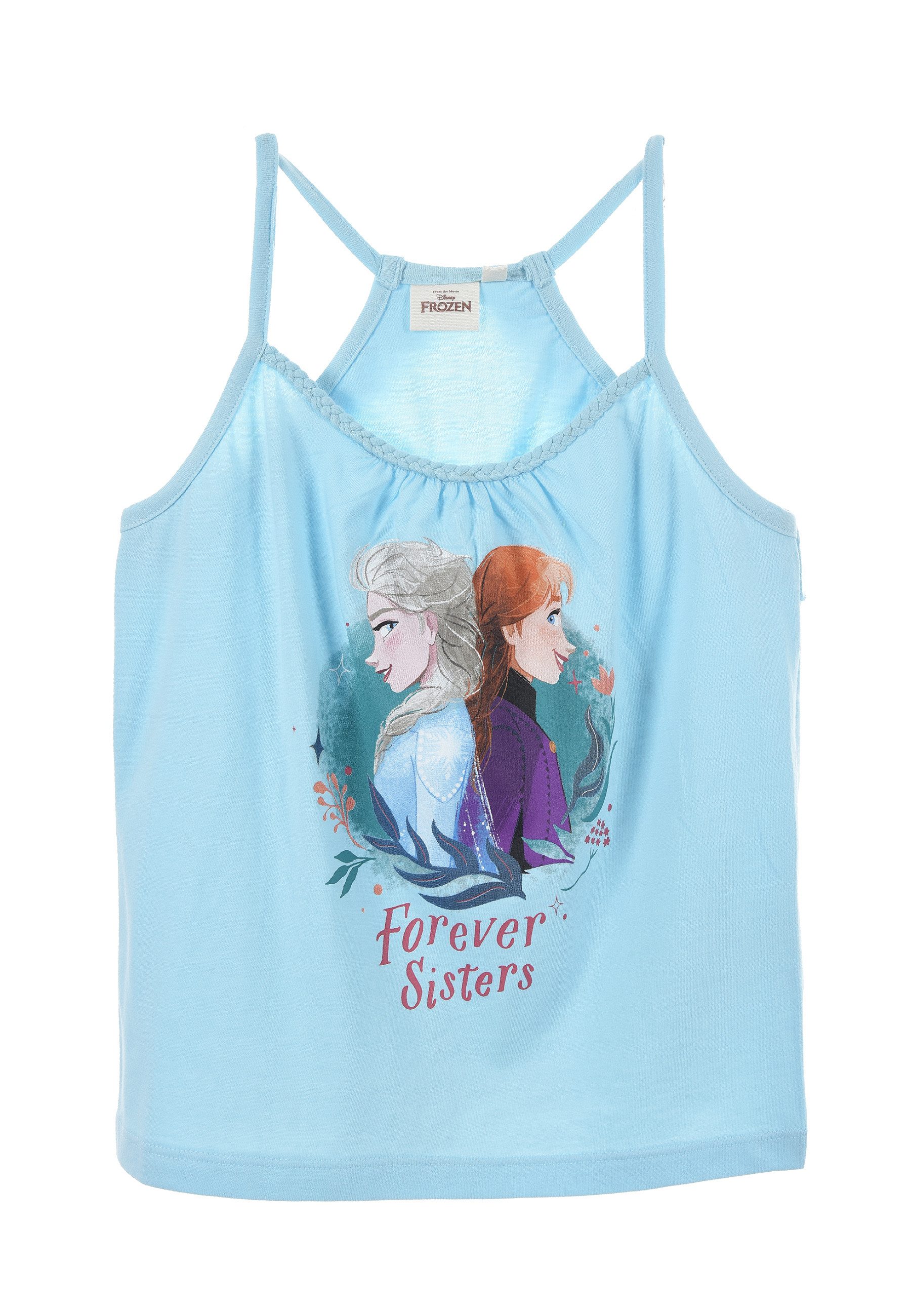 Disney Frozen T-Shirt Die Eiskönigin Elsa und Anna Top ärmelloses T-Shirt