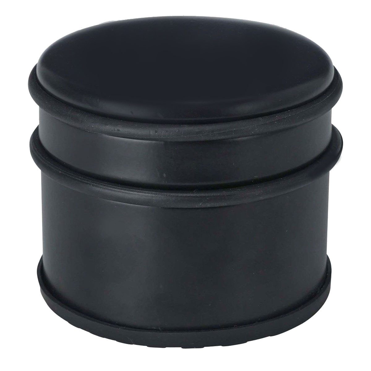 LS-LebenStil Türstopper Premium Türstopper Schwarz Matt 9cm 1,1 kg schwerer Bodenstopper (mit Gummi-Ringen Bodenstopper Türpuffer Türhalter, 1 St., Türsack Fensterstopper Boden Gummi Tür Stopper Buchstütze)