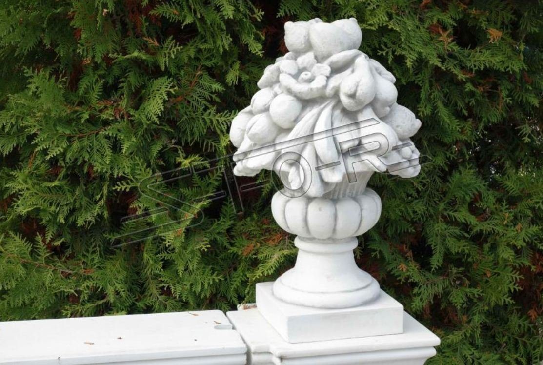 JVmoebel Skulptur Säulen Statue Sockel Kopf Abdeckung Säule Antik Stil Garten S110013