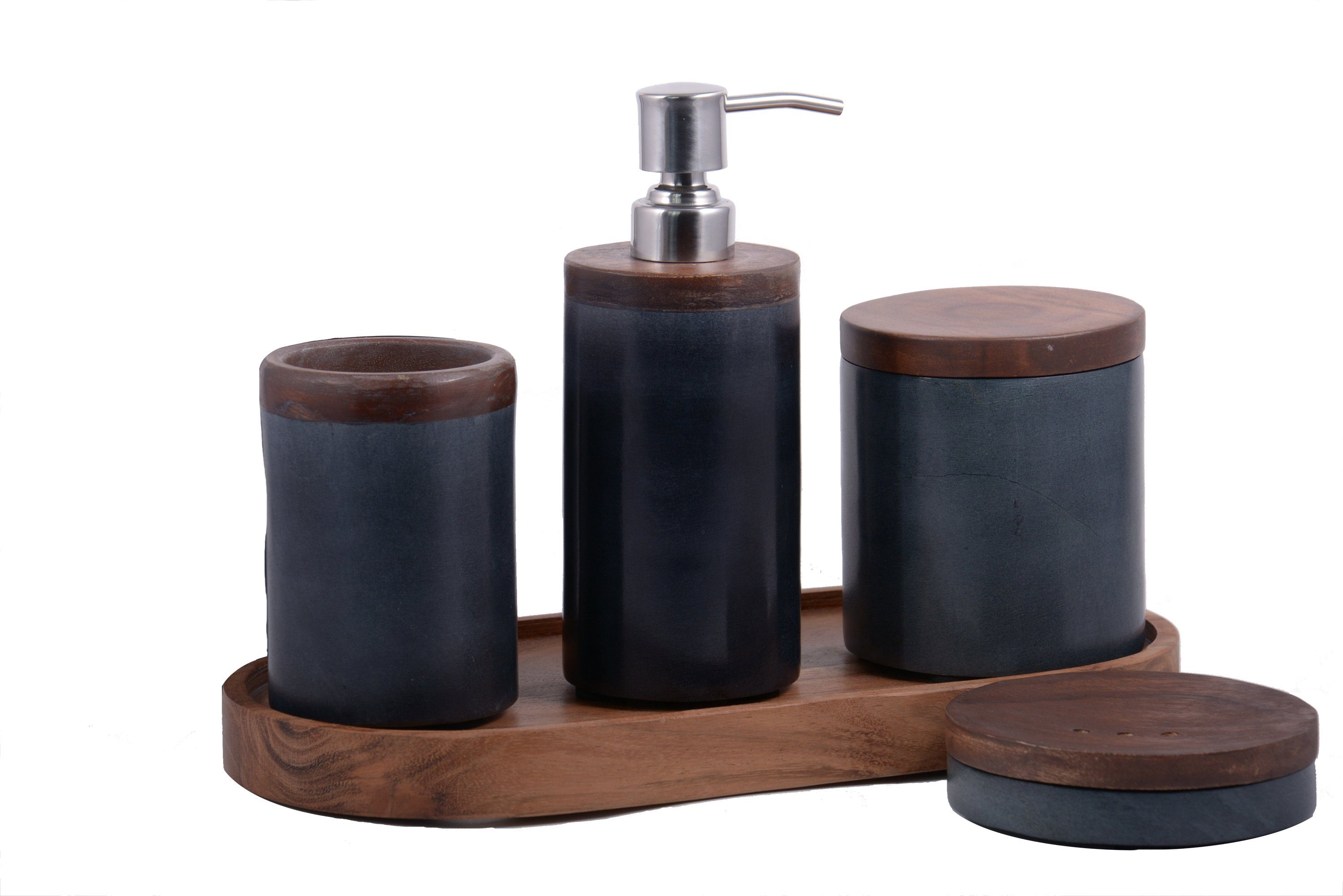 houseproud Badaccessoire-Set Twin Elements Badset fünfteilig aus Steatit un günstig online kaufen