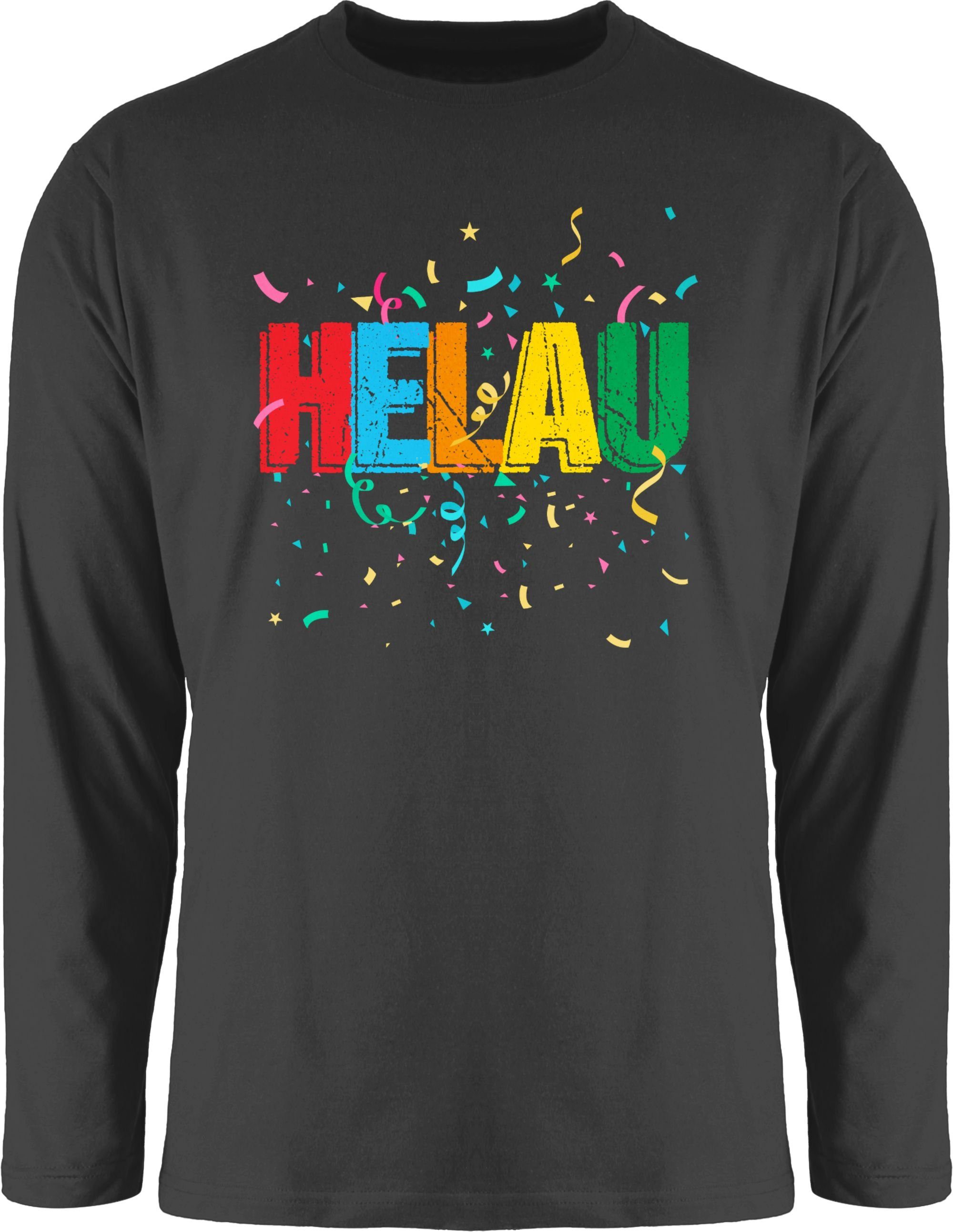 Rundhalsshirt Helau Alaaf Schriftzug Kostüm Kölle Fasching Narren