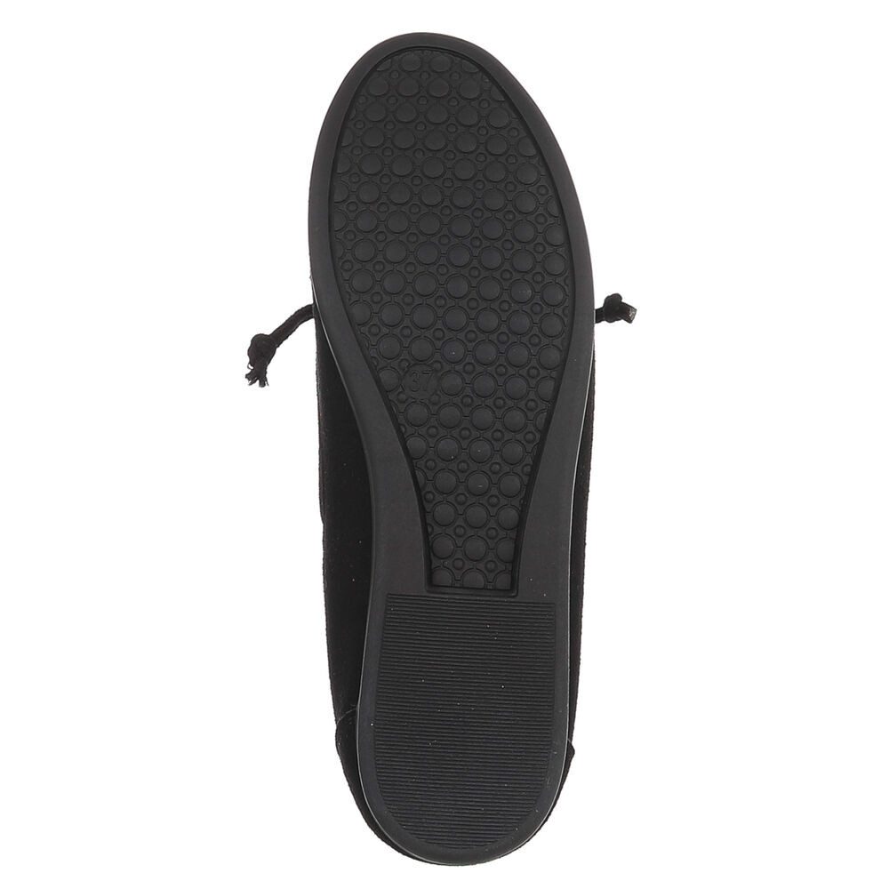 Ital-Design Damen Bootsschuh Schnürschuh Mokassin-Style Freizeit Schnürschuh (91849224) Flach Schnürer in Schwarz