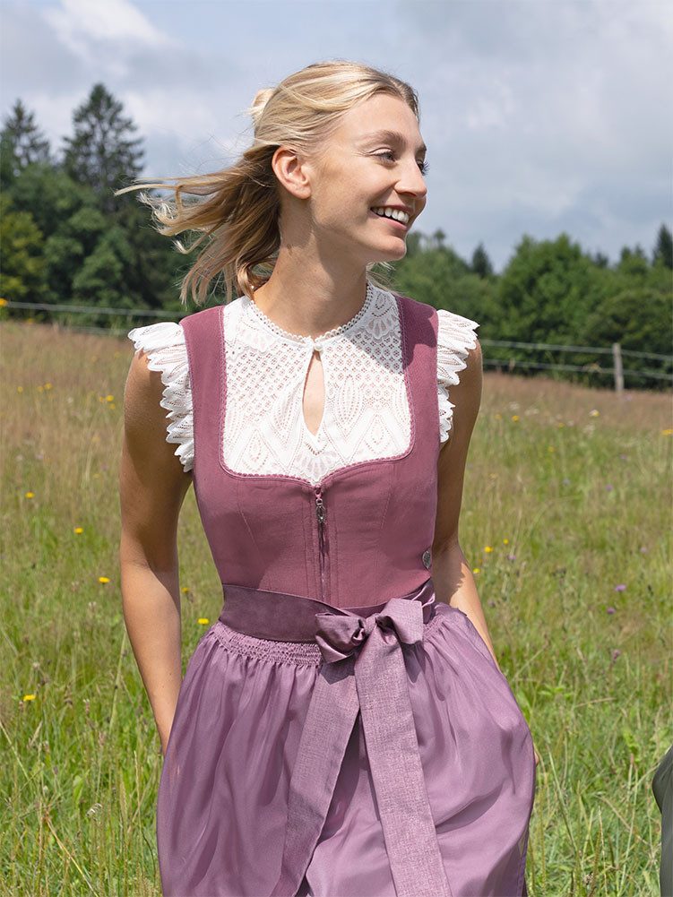 MarJo Dirndlbluse Dirndlbluse Neudörfl Flügelarm ecru – Bild 3 von 3