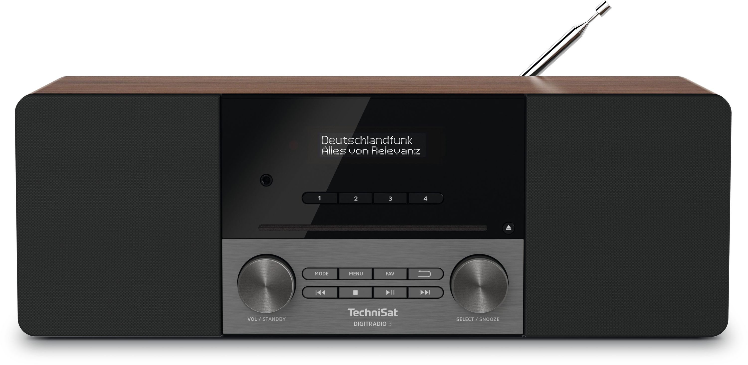 TechniSat DIGITRADIO 3 Digitalradio (DAB) (Digitalradio (DAB), FM-Tuner mit RDS, 20 W, CD-Player mit Resume, Bluetooth, ELAC-Stereosound)