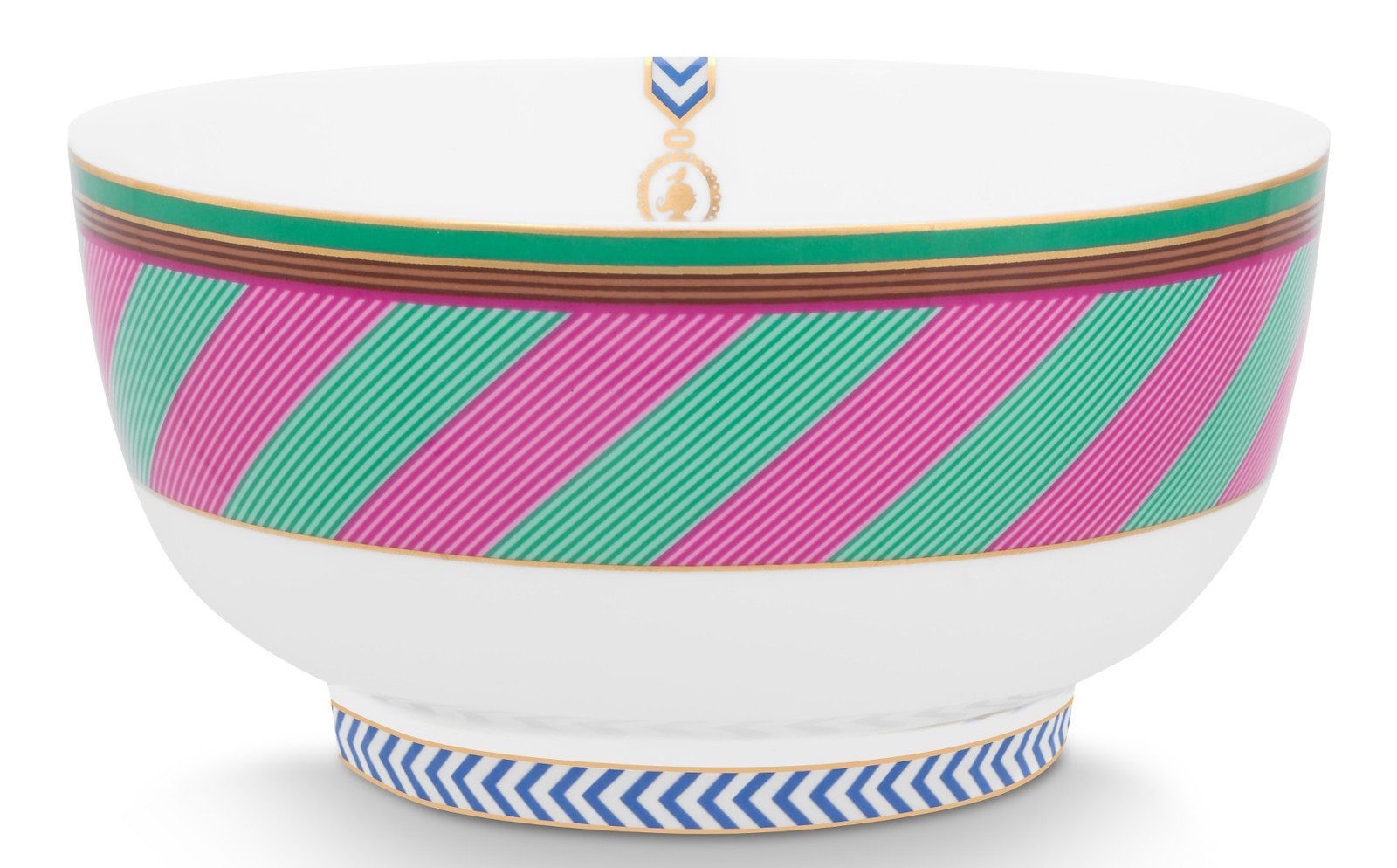 PiP Studio Müslischale Chique Stripes Bowl pink-green 15,5cm
