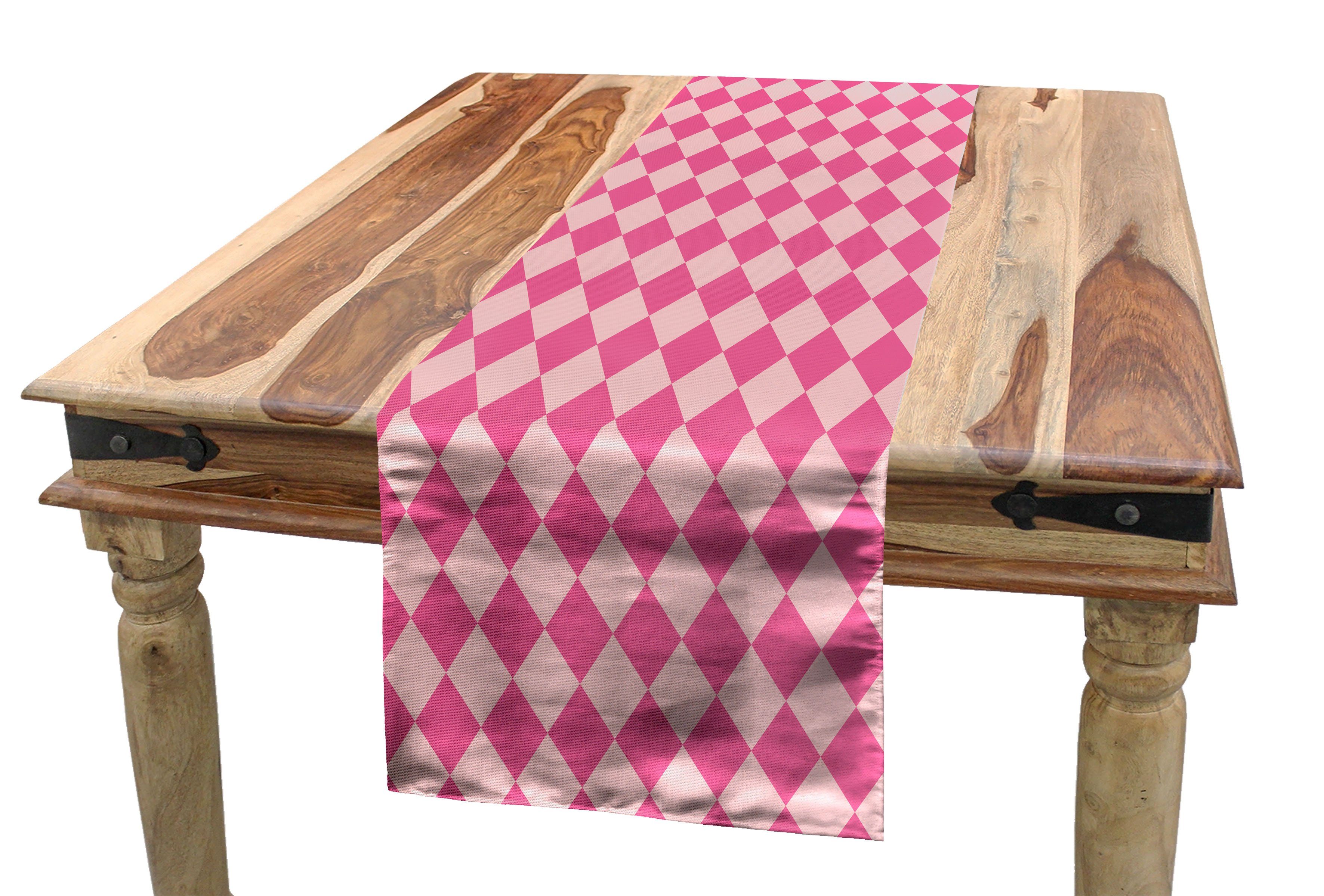 Küche Rhombus Abakuhaus Dekorativer Tischläufer, Rechteckiger geometrische Argyle Esszimmer feminine Tischläufer