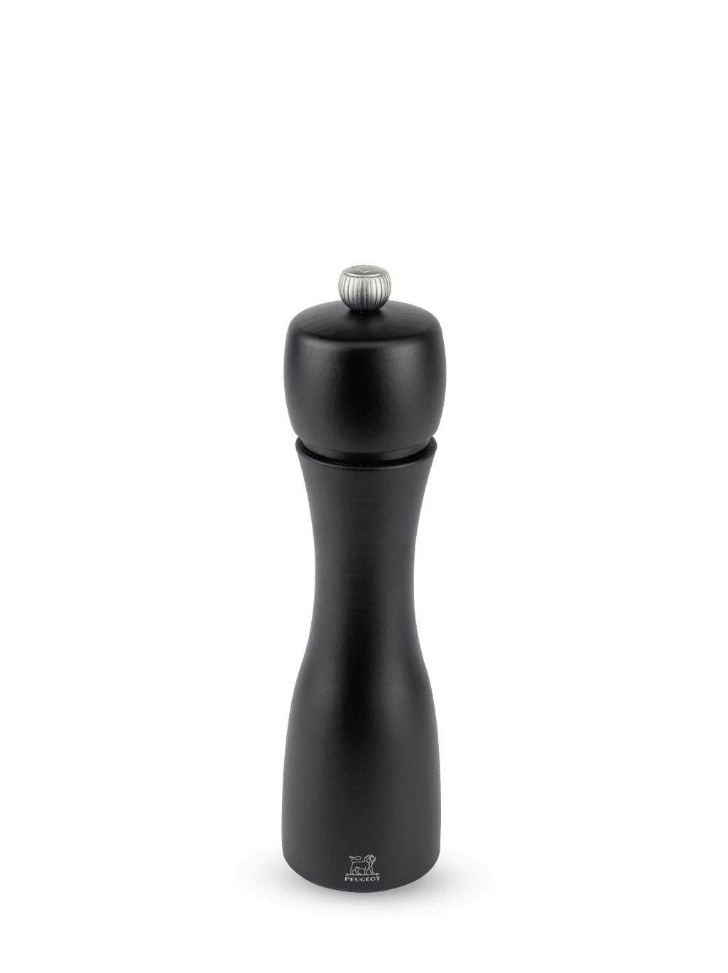 PEUGEOT Pfeffermühle TAHITI 20cm Schwarz Matt Buchenholz Stahlmahlwerk Manuell Manuell
