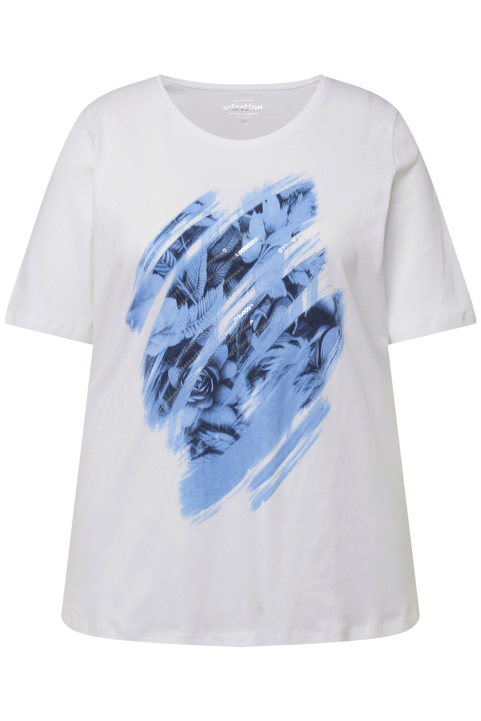 Ulla Popken T-Shirt T-Shirt Pailletten Pima günstig online kaufen