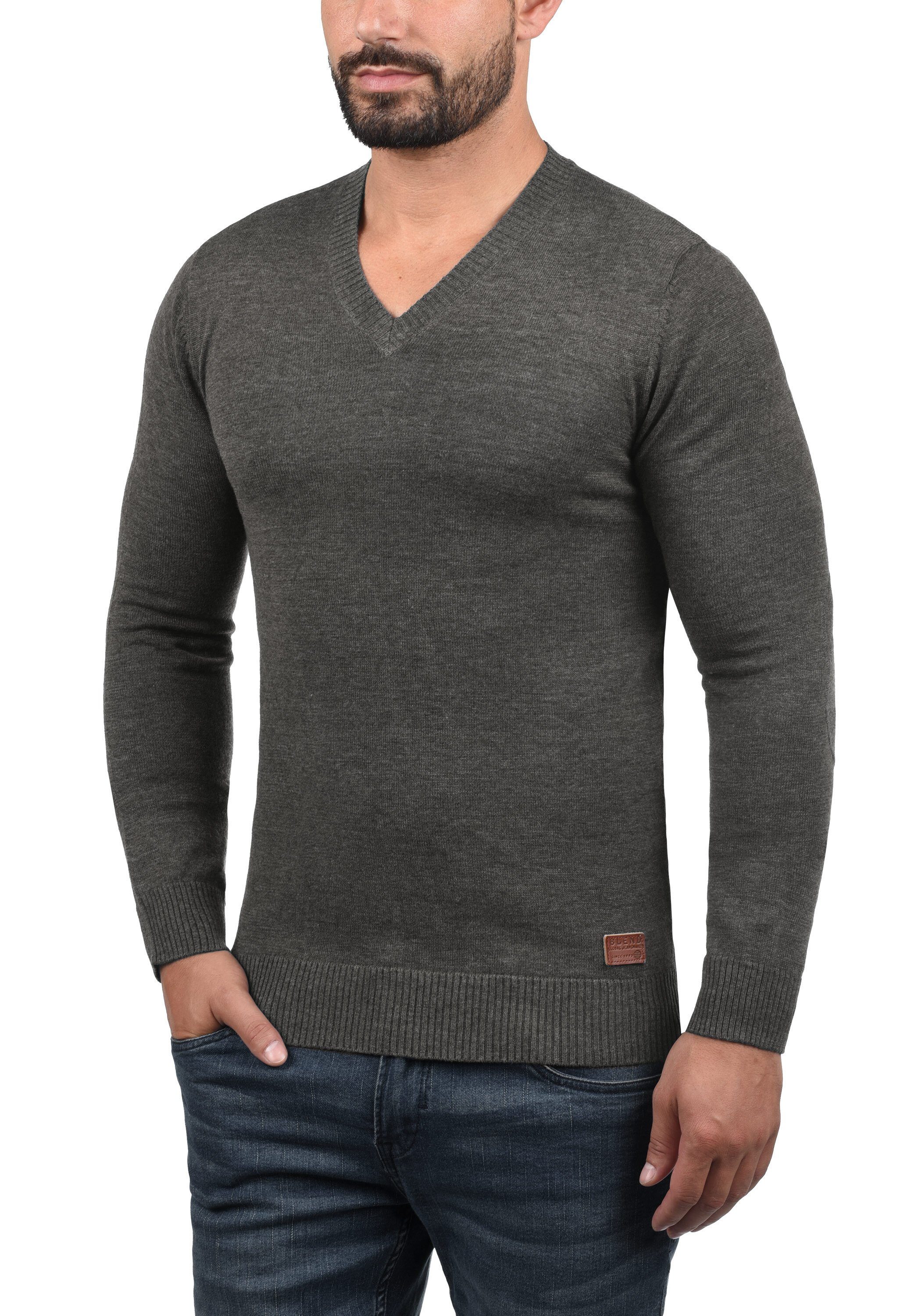 Blend Strickpullover BHLasse Feinstrickpullover mit aufgestickten Ellenboge günstig online kaufen