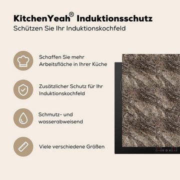 MuchoWow Herdblende-/Abdeckplatte Granit - Stein - Muster, Vinyl, (1 tlg), 58x51 cm, Küchen Dekoration für Induktionsherd, Induktionskochfeld