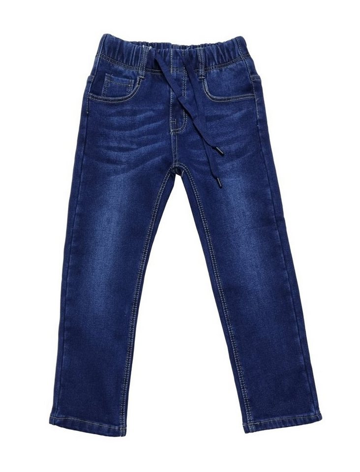 Fleece Winterhose Thermojeans Thermohose Jeans, Stretch-Anteil, mit gefüttert 5-Pocket-Style, JT163 Boy mit gefütterte Fashion
