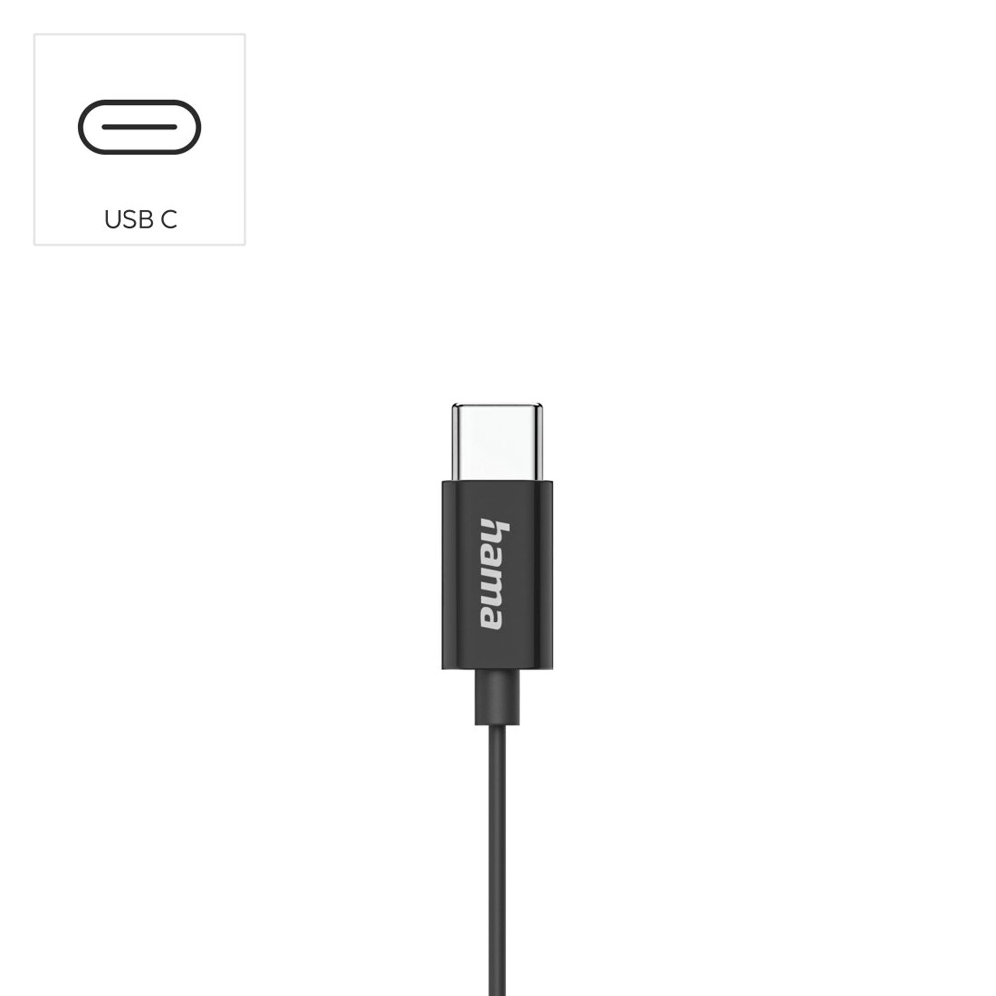 Hama Classy Earbuds, USB-C, Schwarz Kopfhörer (Produkt fällt nicht unter das FuAG)
