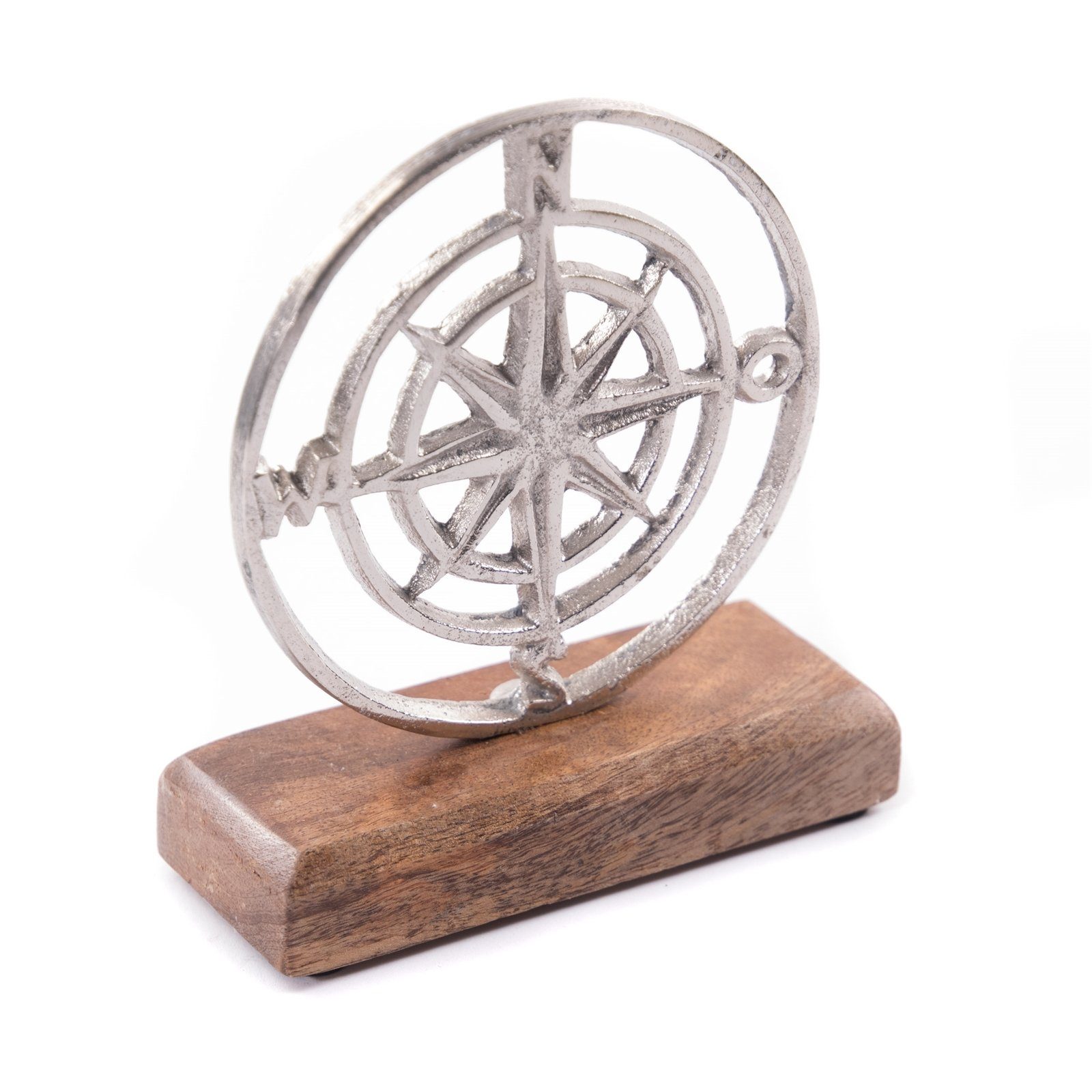 DESIGN DELIGHTS Skulptur AUFSTELLER "MARITIM", Mangoholz, Metall, 15 cm, Me günstig online kaufen