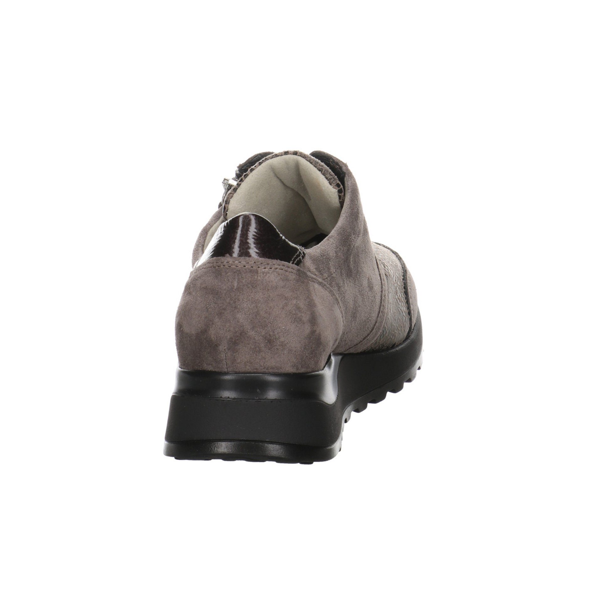 Waldläufer Damen Schnürhalbschuhe Schnürschuh Lederkombination mouse/varbon Sneaker Hiroko-Soft