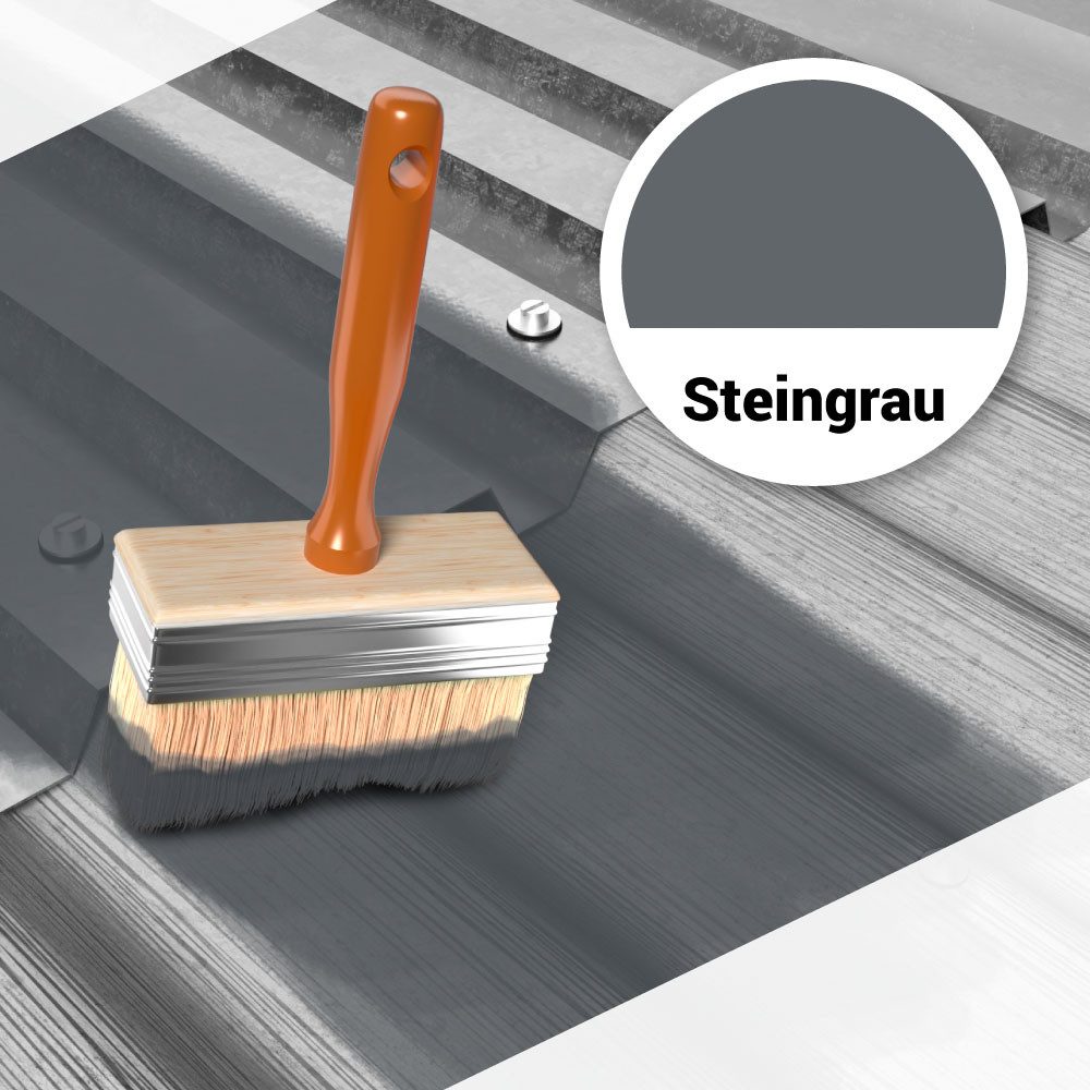 Level+ Dachfarbe Dachfarbe elastische Dicht-Polymermembrane L+46 STEINGRAU - 20KG