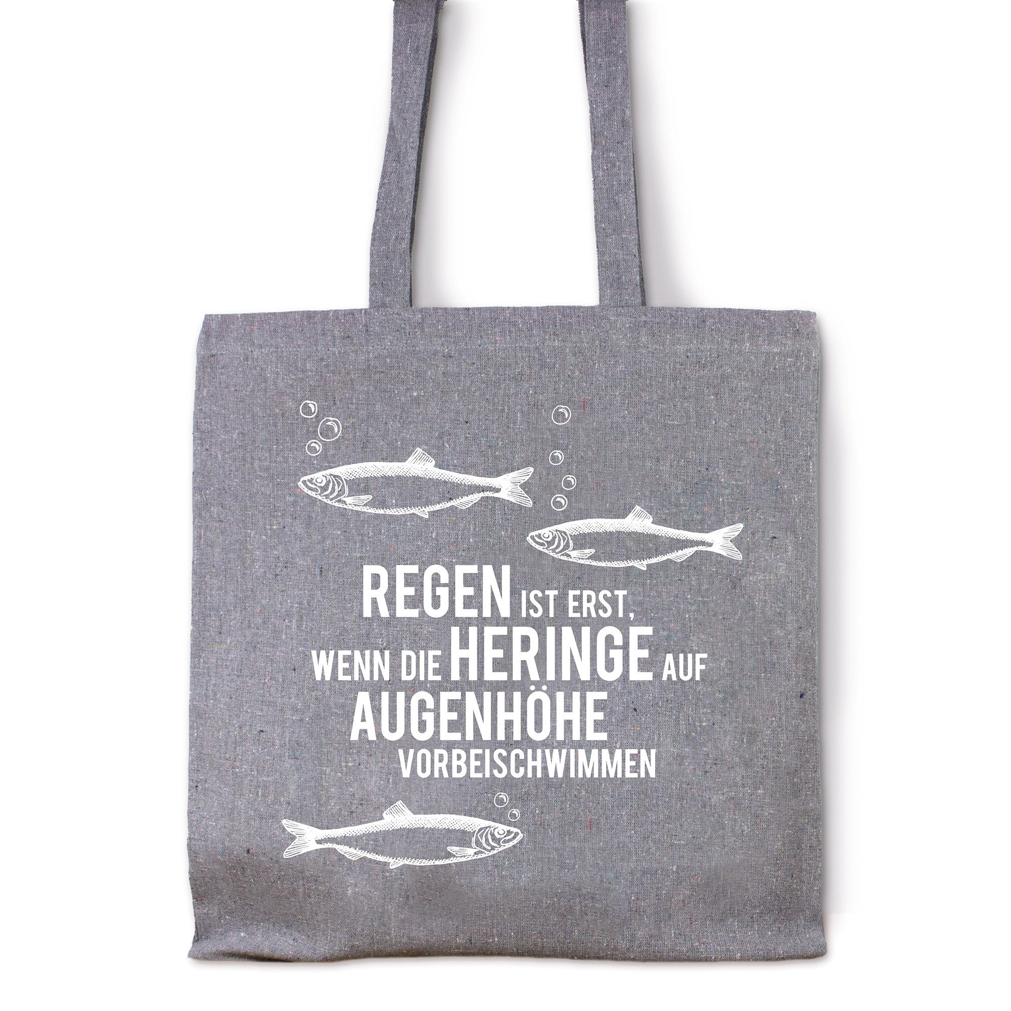 Bow & Hummingbird Beuteltasche Baumwoll-Beutel Regen ist ..., aus recycelter Baumwolle