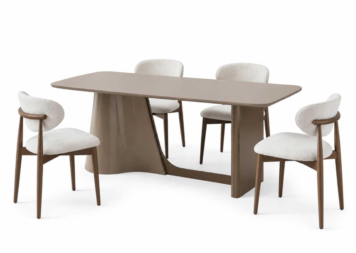 JVmoebel Esszimmerstuhl Esstisch mit 4x Stühle Designer Komplettes Luxusmöbel Esszimmer, Made in Europa